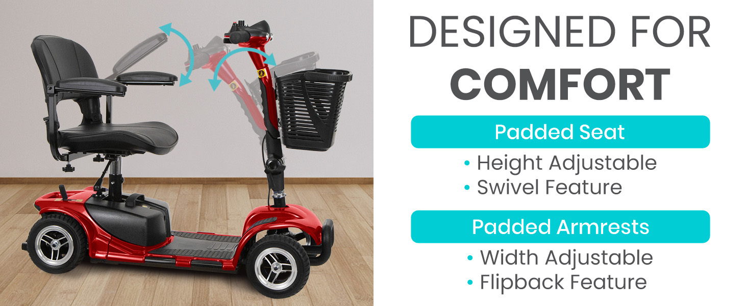 4 Wheel Mobility Scooter electric wheelchair for seniors adults