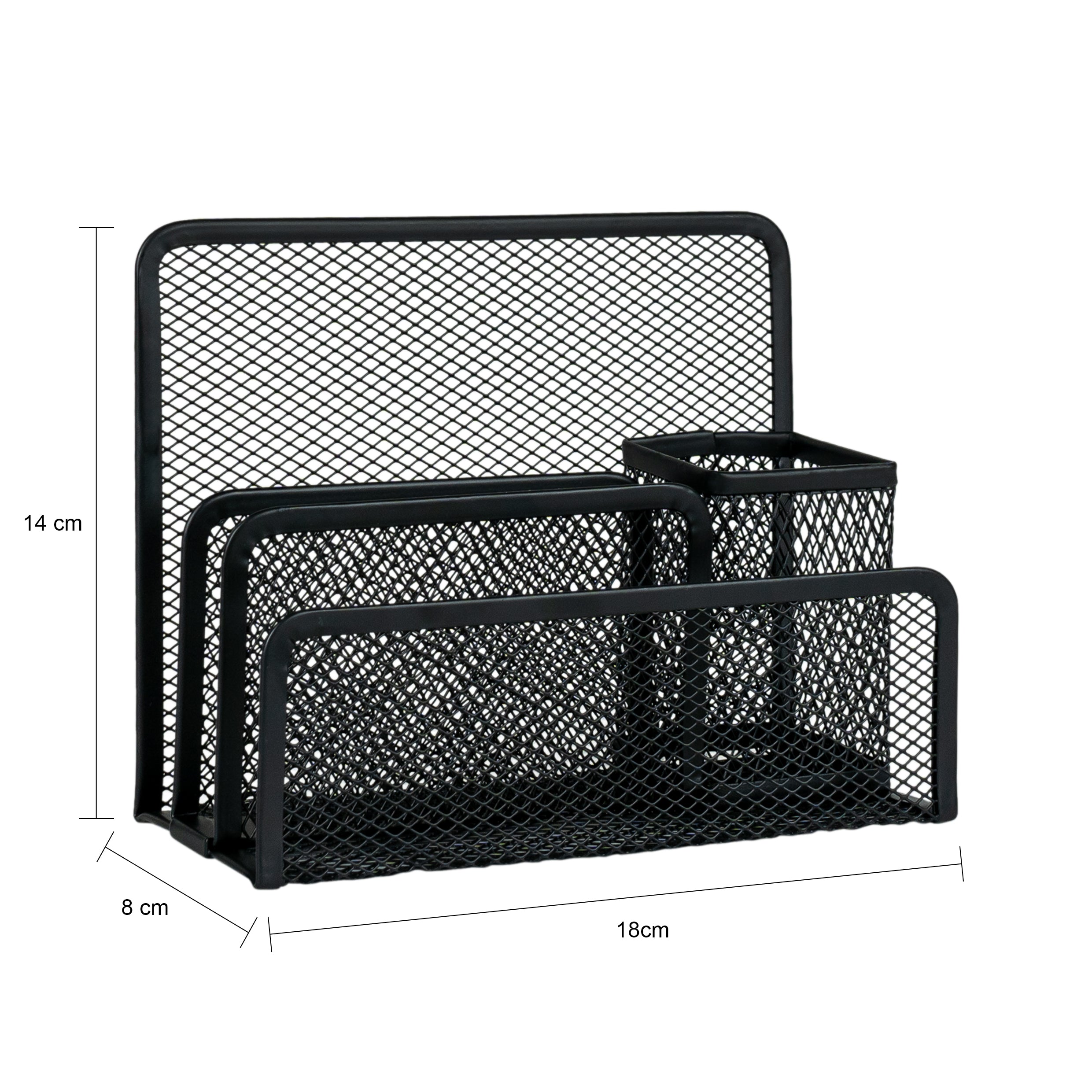 QUVIO Bureau organizer mesh - Zwart