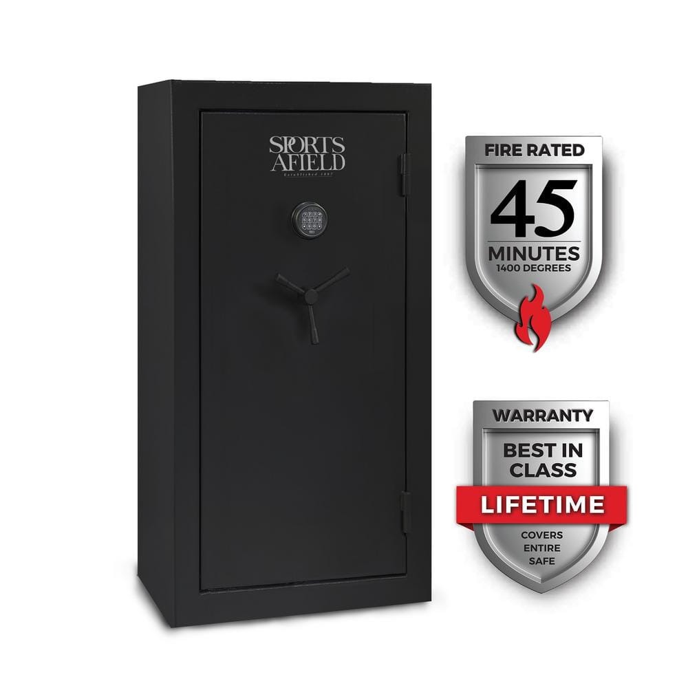 WAYFAIR Sports Afield 30-Gun Fireproof Electronic Lock Gun Safe, Black