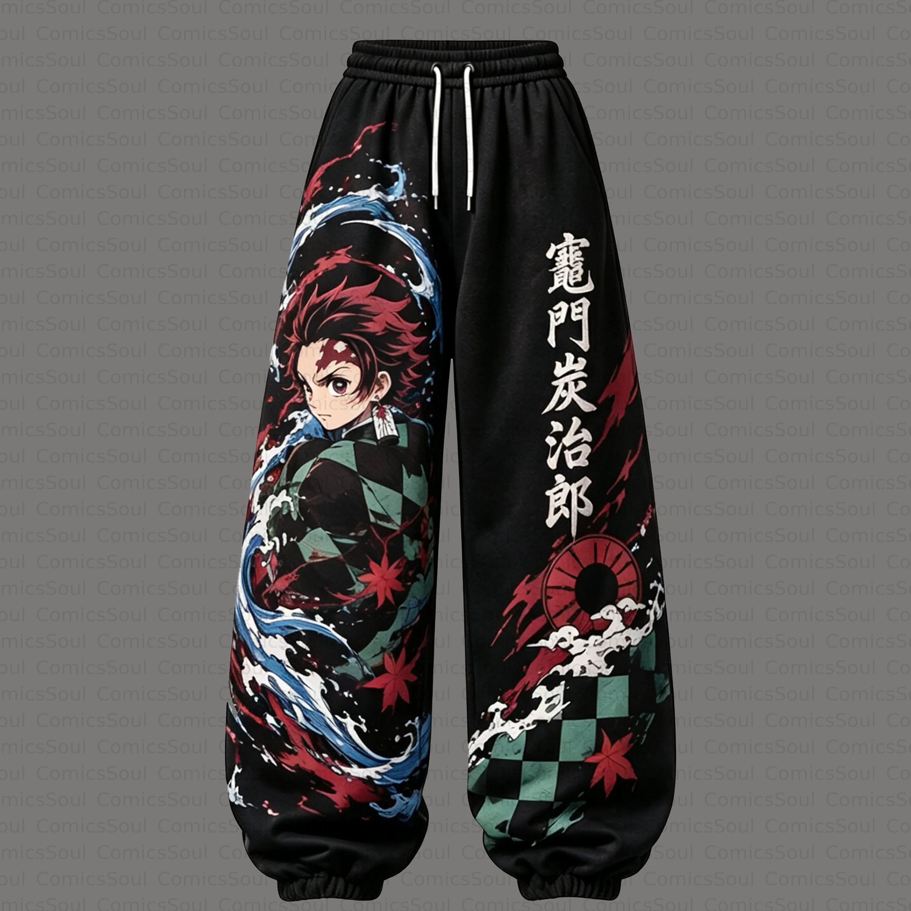 Demon Slayer Cropped Long Sleeve Hoodie & High Waist Jogger Pants Two Piece TeeThreads Sustain the Scene with Custom Apparel