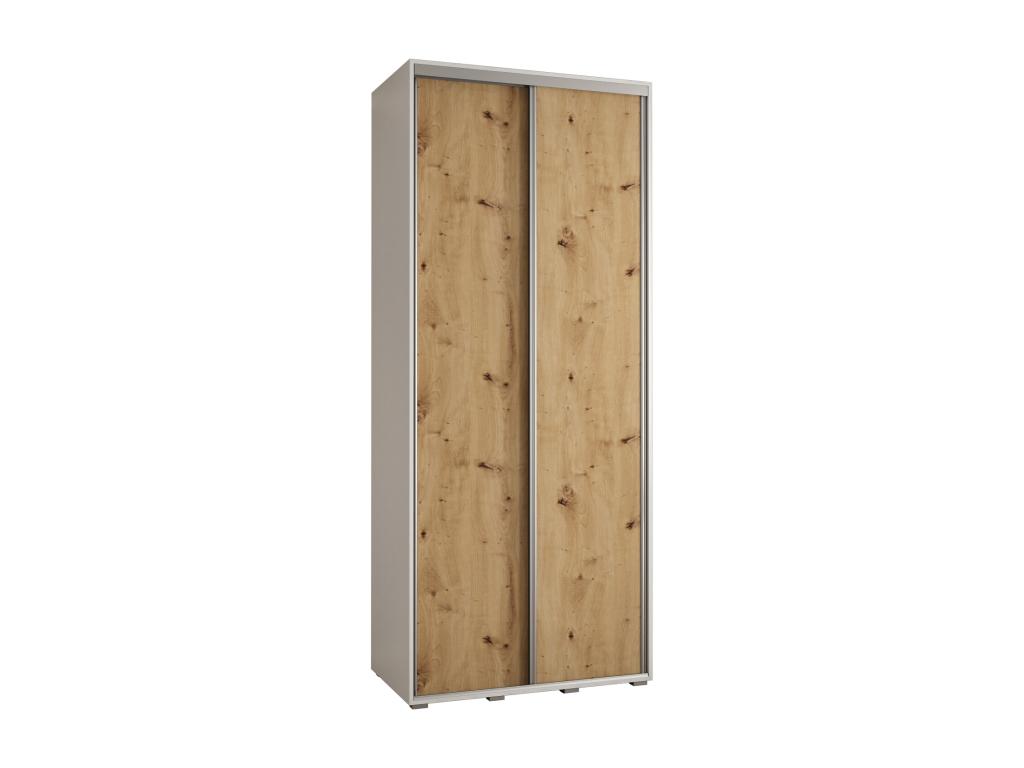 ARMARIO Confortzx 1 DE PUERTAS CORREDERAS 235 - 2/100/60 2 puertas Blanco/Artisan/Plata