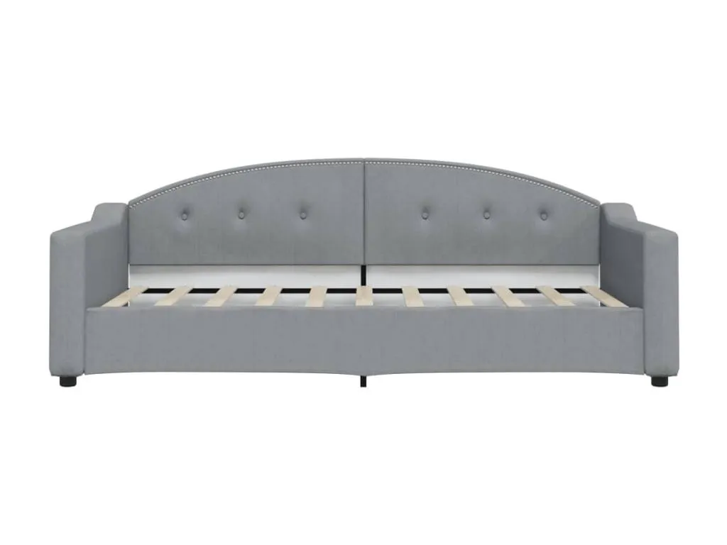 Sofá cama gris claro tejido 90x190 cm 31074qsqd