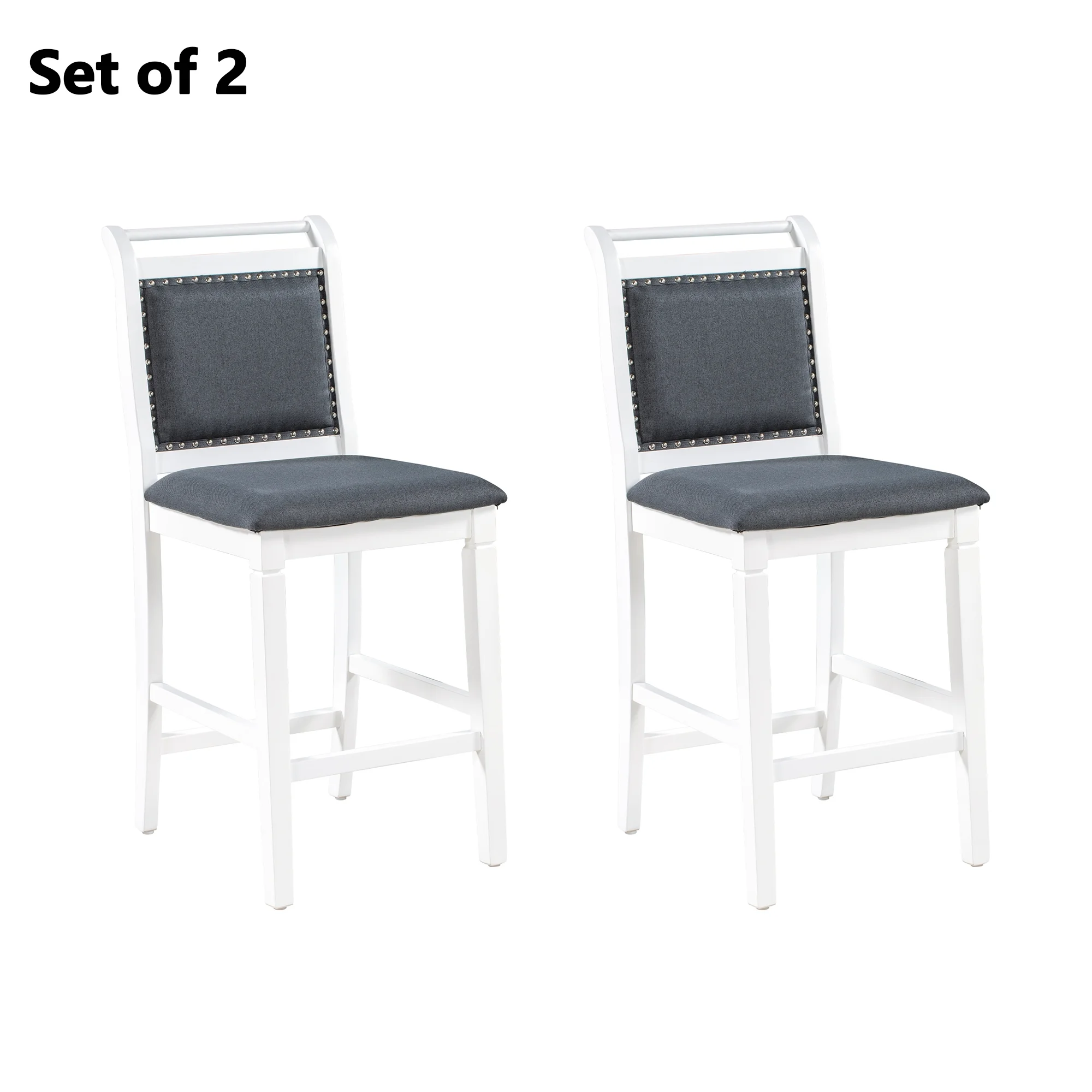Harper & Bright Designs 3 Piece Wood Folding Dining Table Set Drop Leaf Table with 2 Padded Counter Height Dining Chairs for Small Place, Brown - Image 25