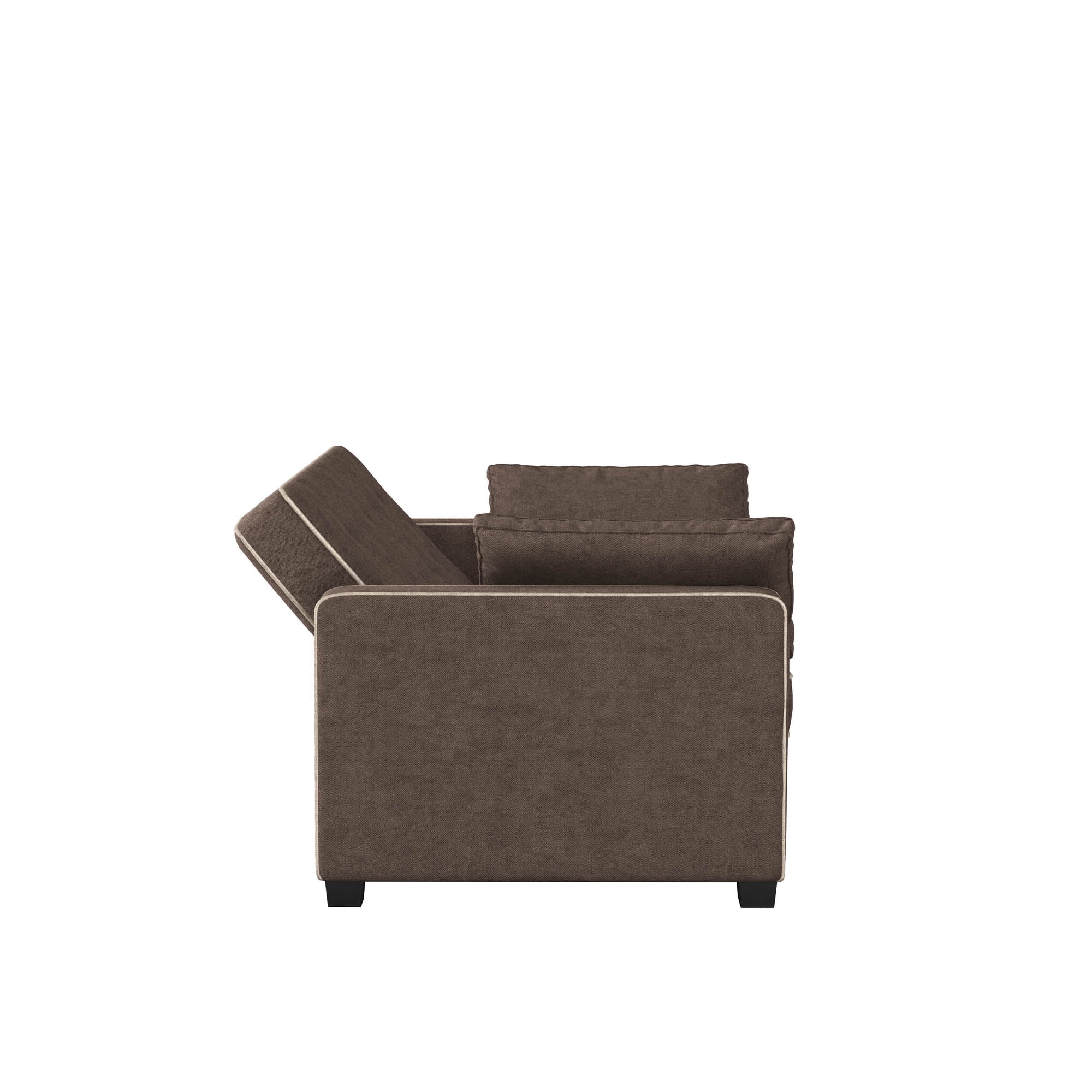Serta Dream Convertibles Monroe Modern Polyester Convertible Queen Sofa Bed with Pillows Grey - Image 62