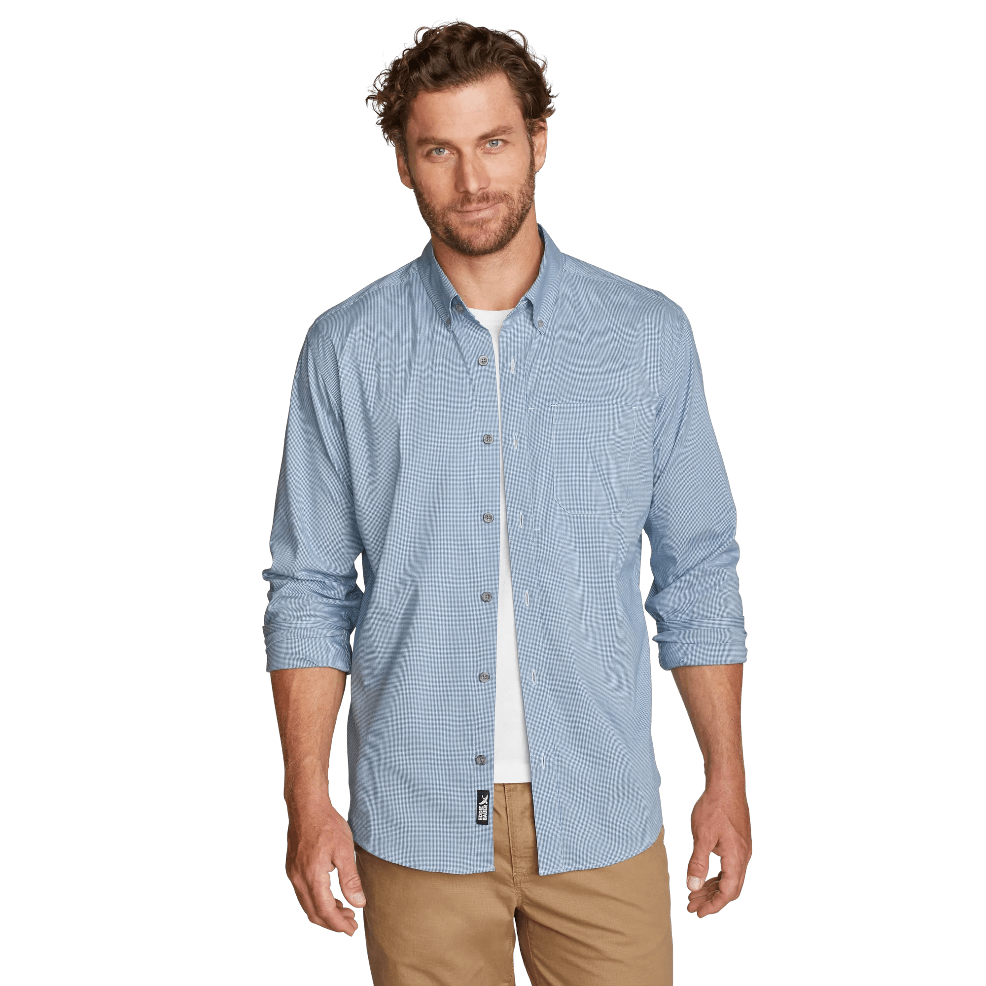 Men's Voyager Flex Long-Sleeve Shirt - Eddie Bauer Outlet