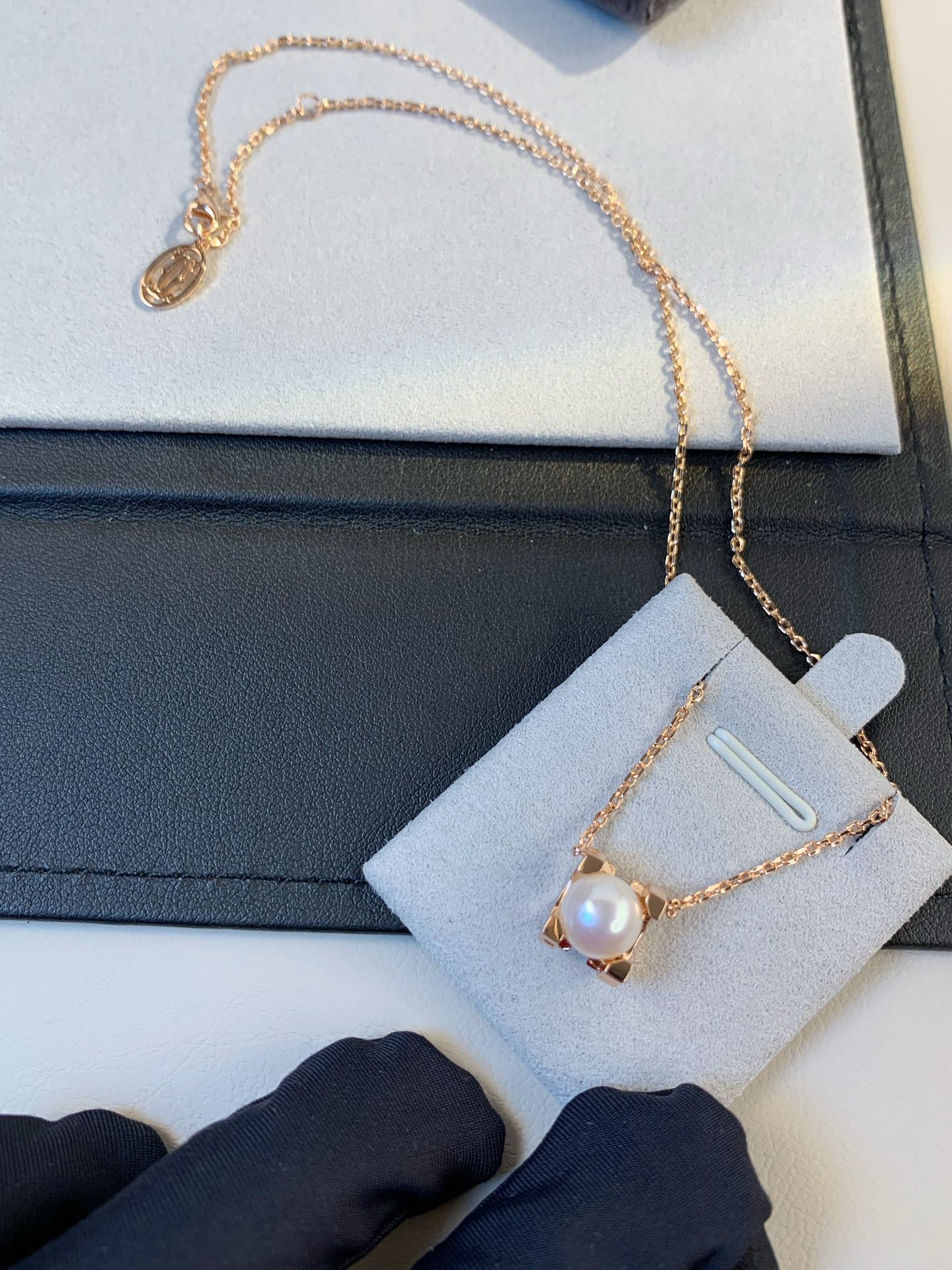 Cartier Enhancer Pearl Pendant Necklace - Rose Gold Color - Original Replica Club