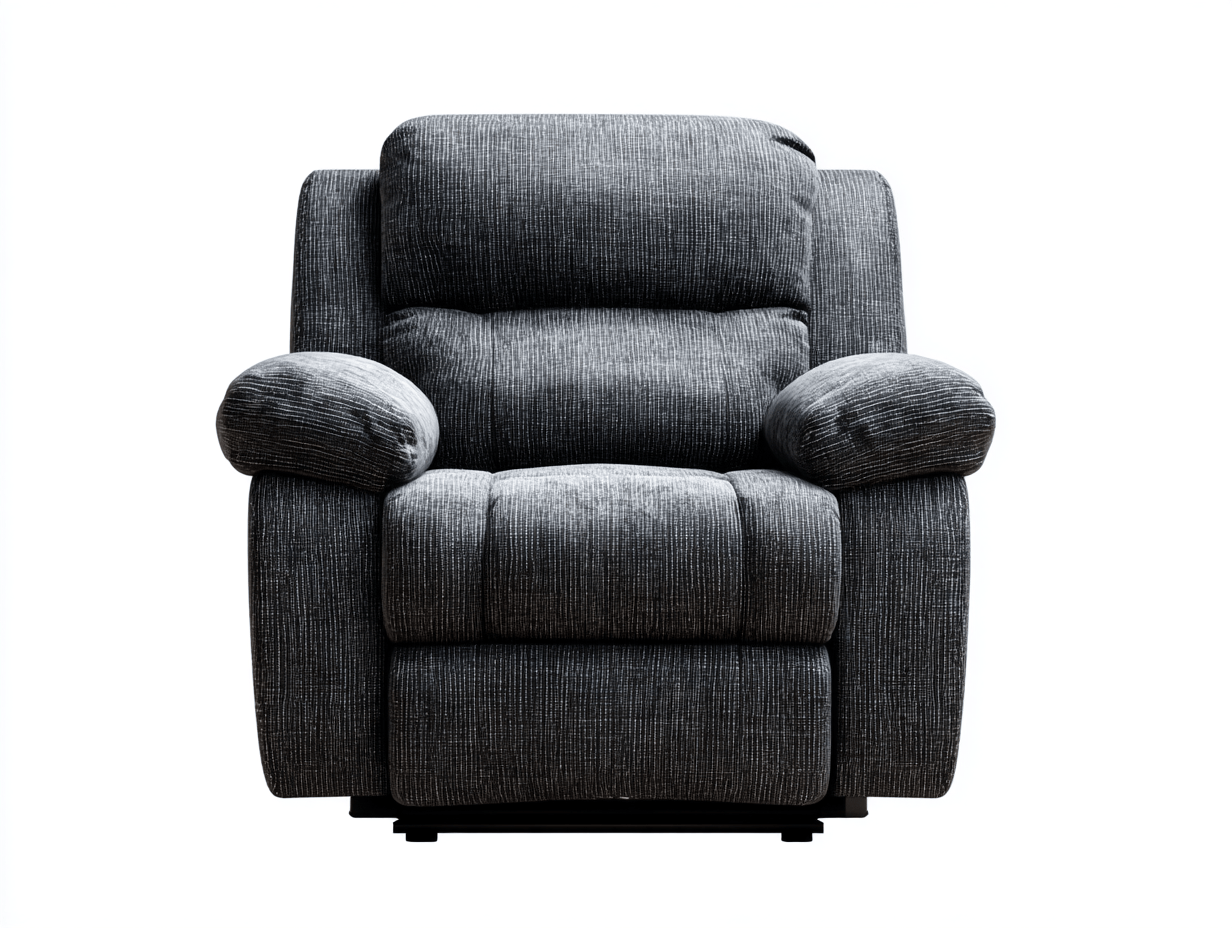 Sillón fijo – tela – gris oscuro – acolchado mullido