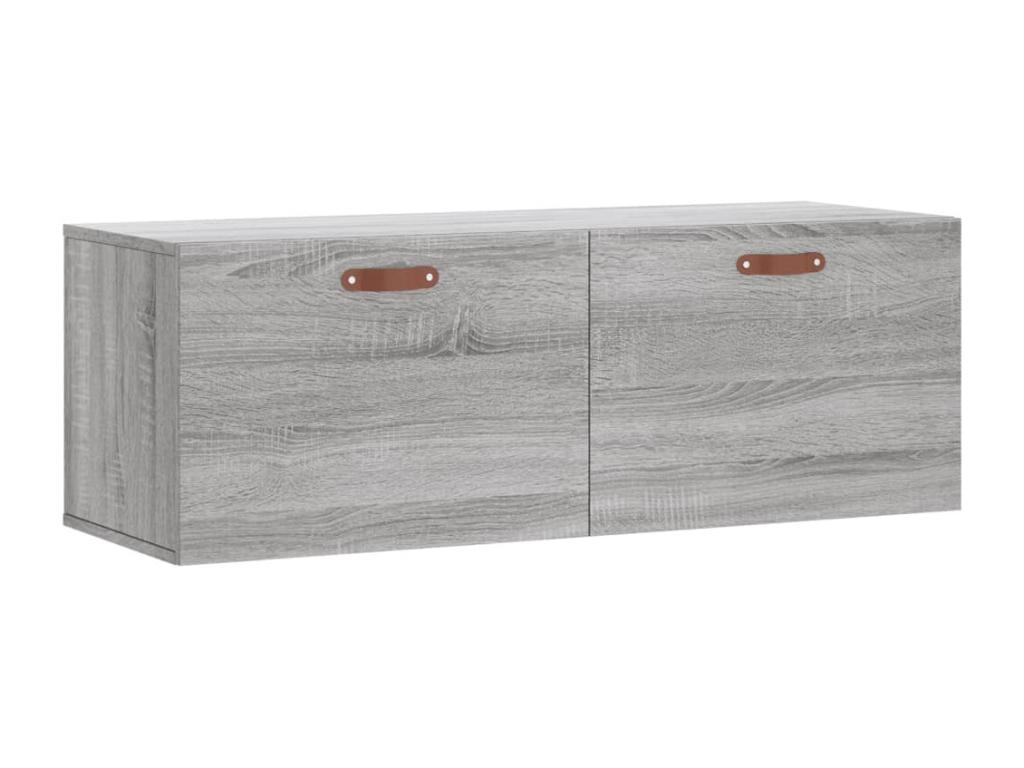 Armario de pared madera ingeniería gris Sonoma 100x36,5x35 cm