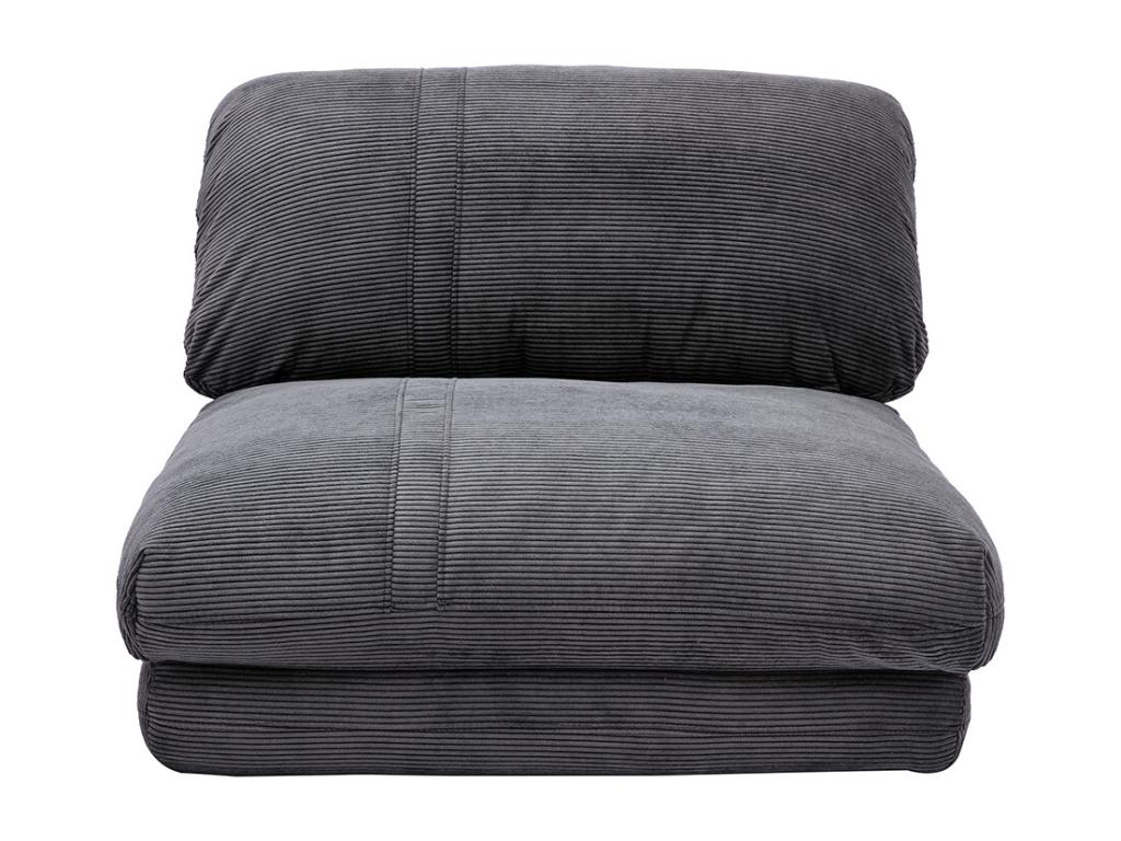 Sillón cama de 1 Cozetiq pana gris oscuro SPENCER