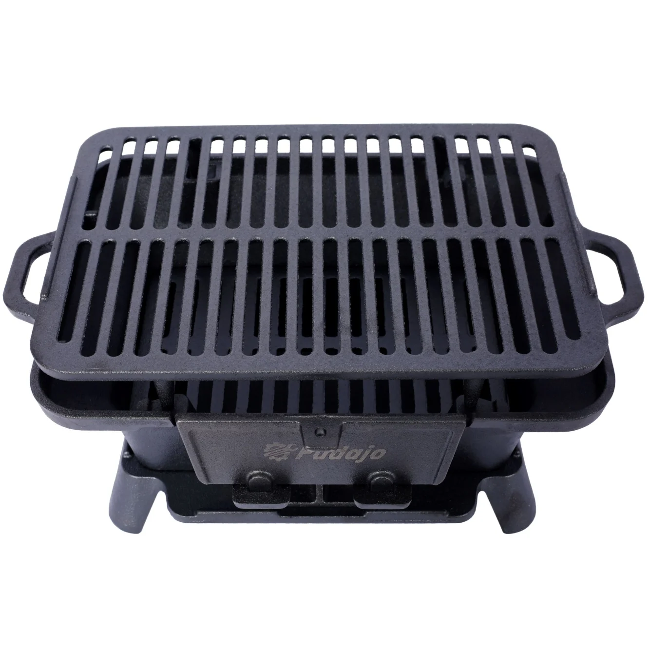 Hibachi Grill, 16" Portable Cast Iron Outdoor Tabletop Grill, Handled Mini Japanese BBQ Charcoal Stove, Small Durable Camping Cast Iron Grill with Grate Hook - Image 8