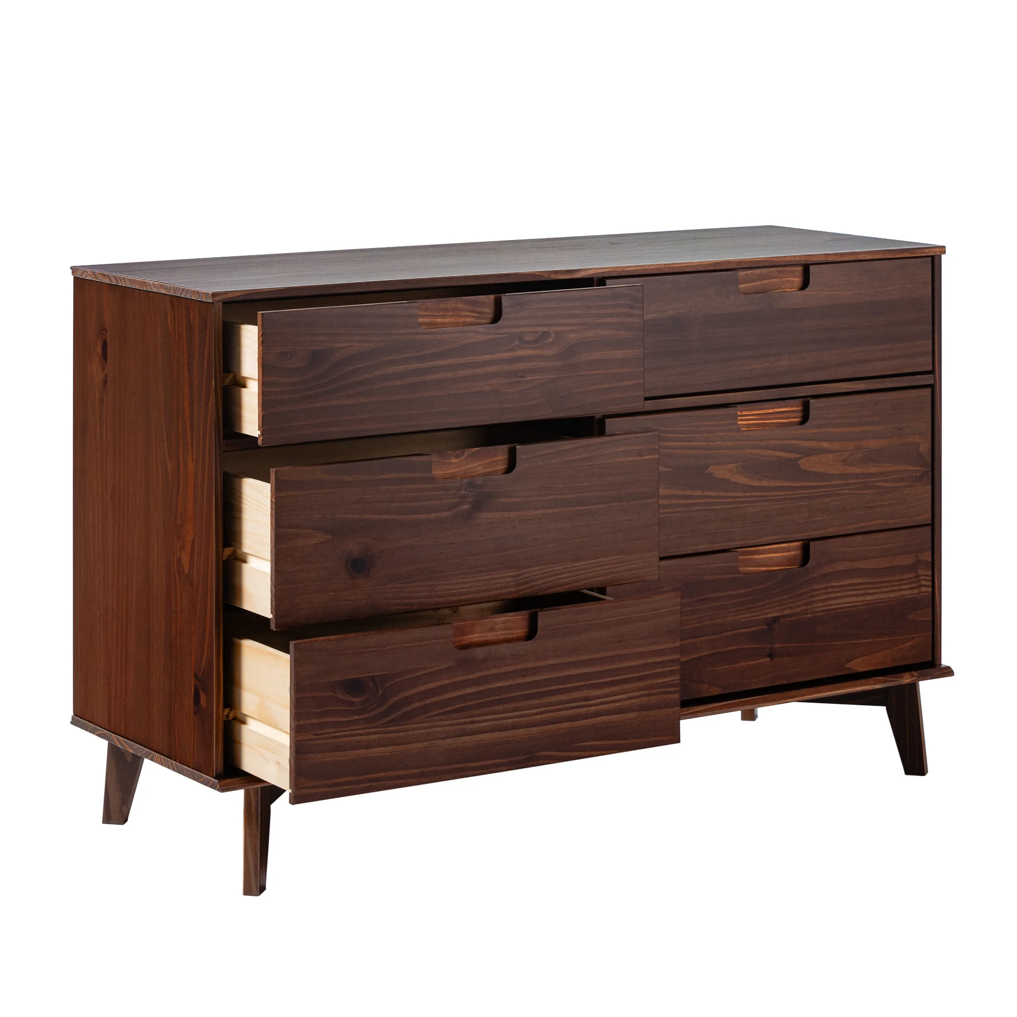 Walker Edison Sonoma 6-Drawer Solid Wood Caramel Dresser - Image 40