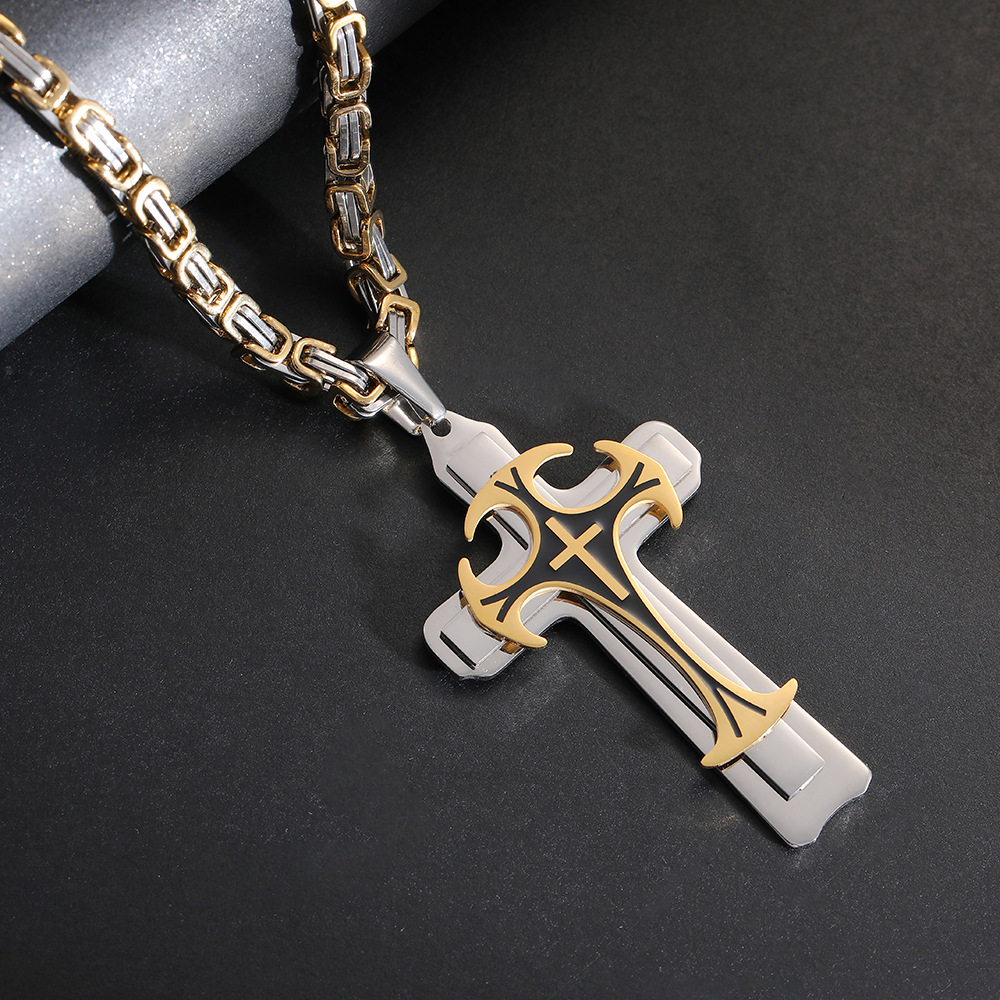 Unisex Stainless Steel Cross Necklace TeeThreads Sustain the Scene with Custom Apparel