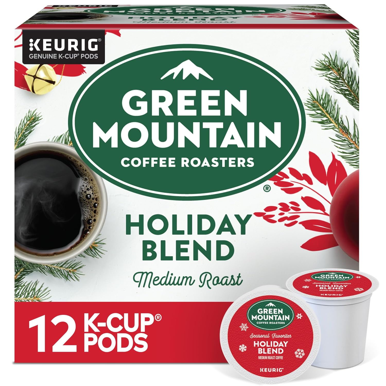 Green Mountain Coffee Roasters K-Cups. Holiday Blend. 12 Count