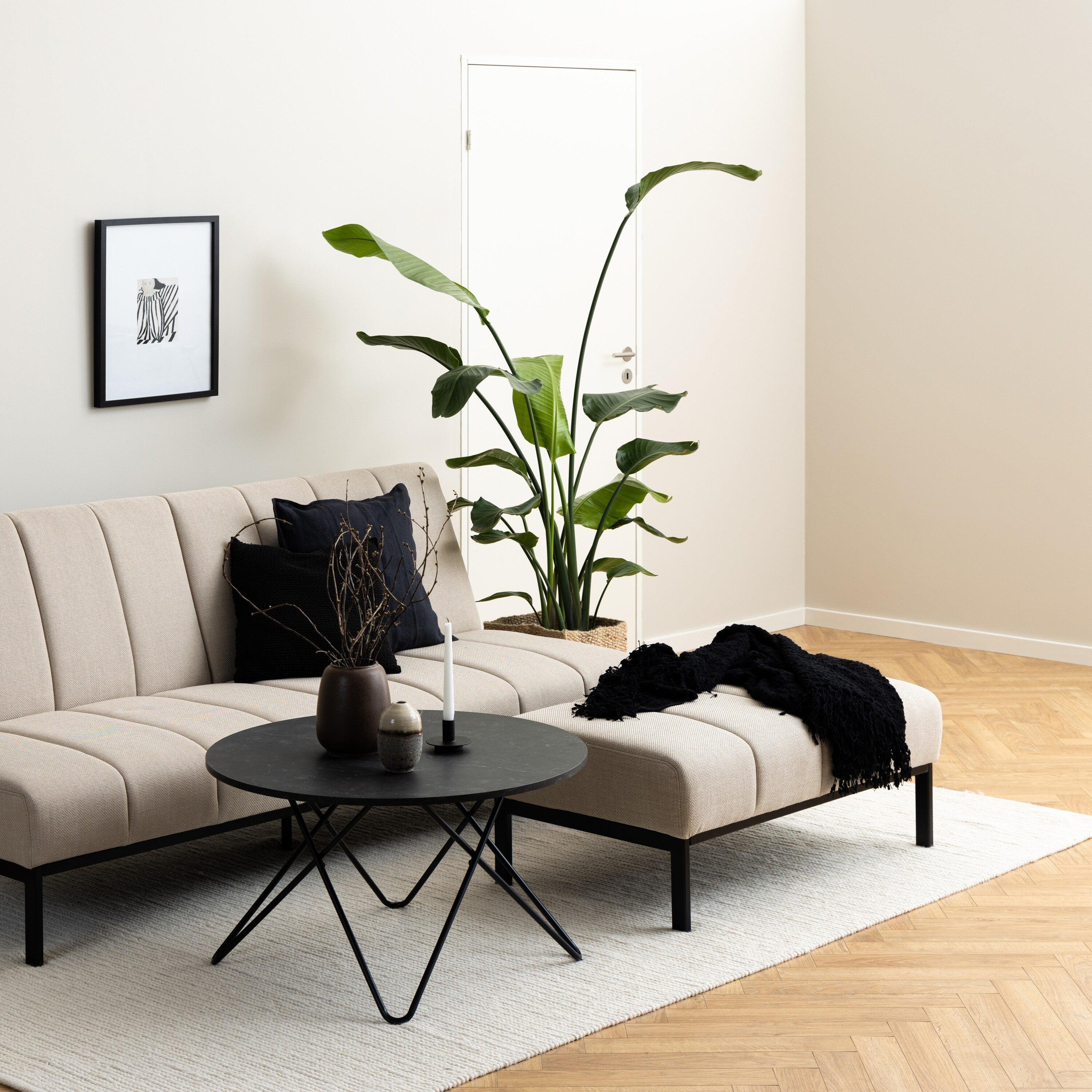 Blokker Lines Hocker 100 x 61 cm - Beige