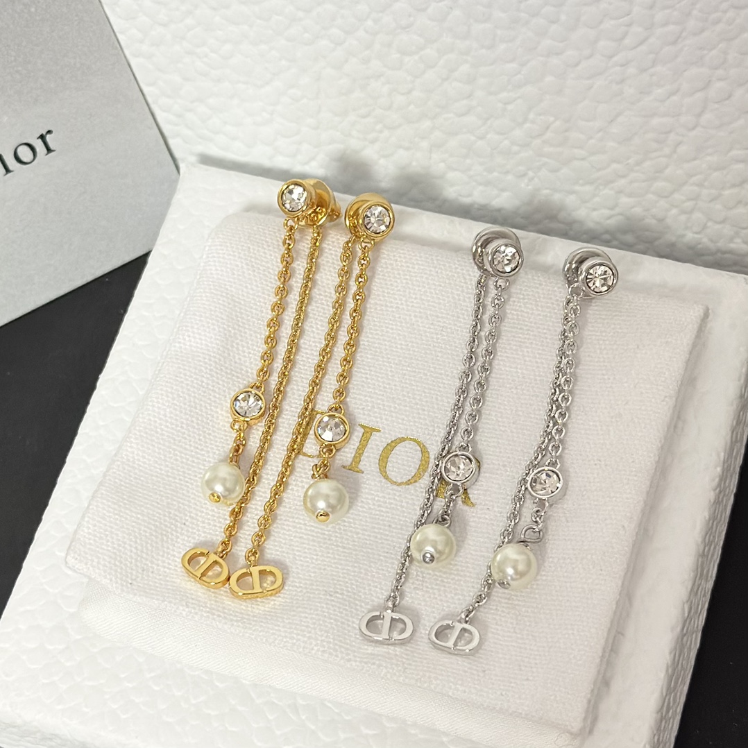 Dior Chain Tassel Earrings - Original Replica Club