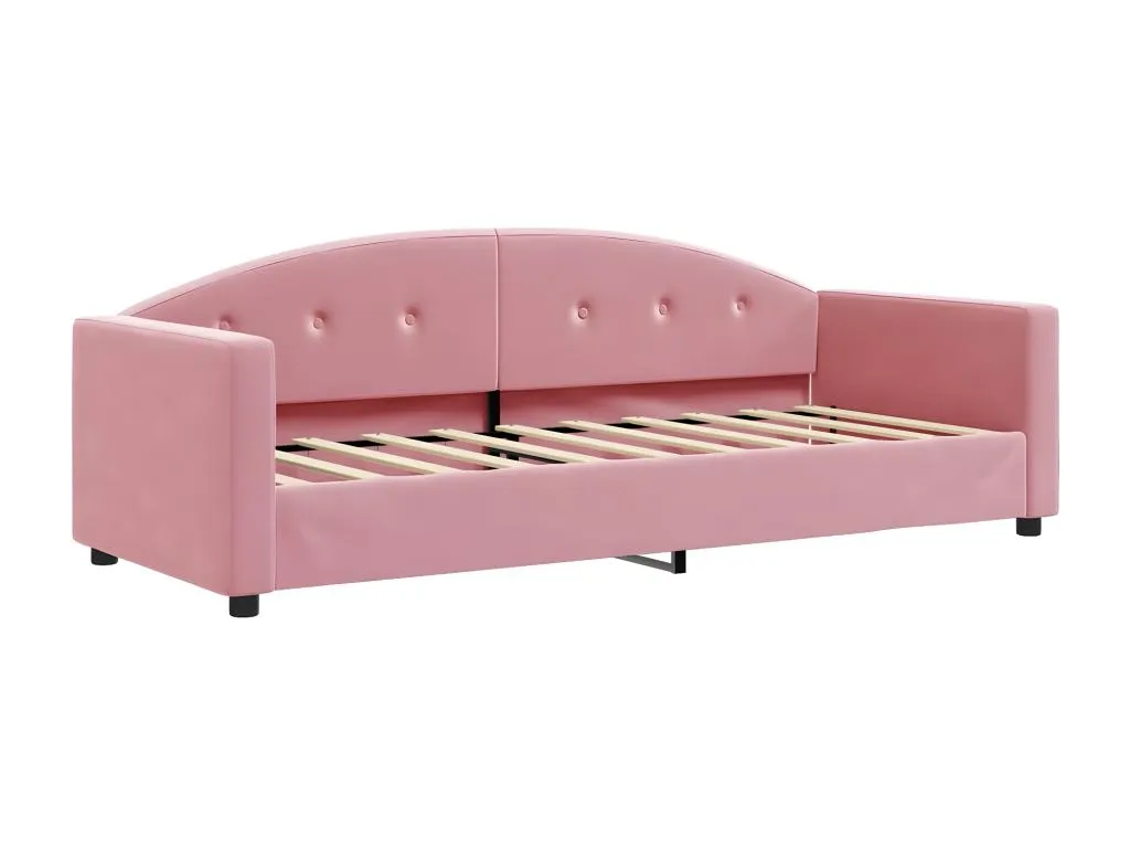 Sofá cama rosa 80x200 cm terciopelo 56792YYLJ