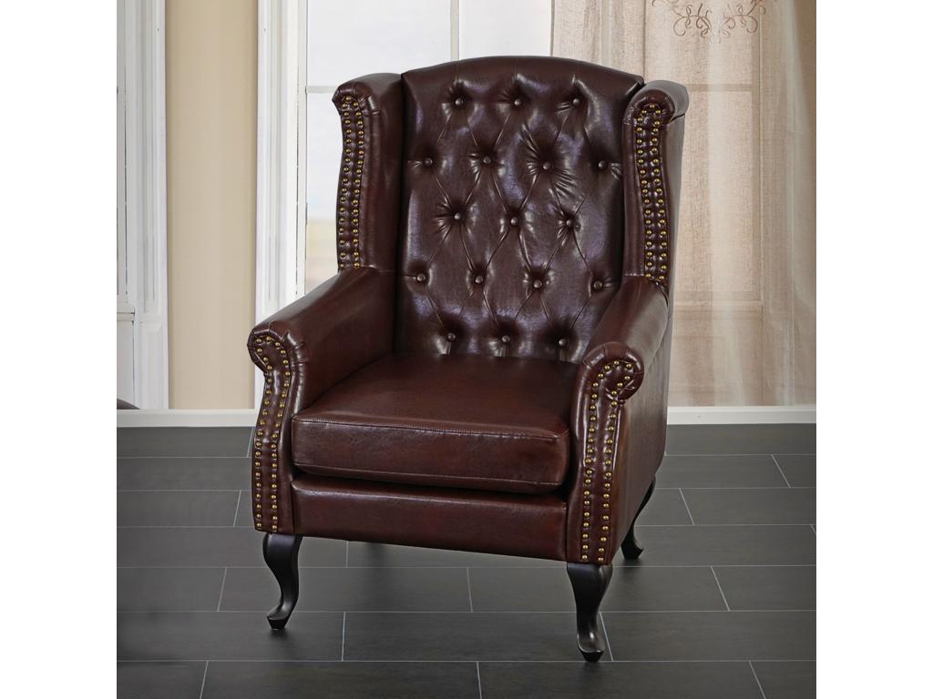 Sillón reclinable Oxford - marrón antiguo sin otomana