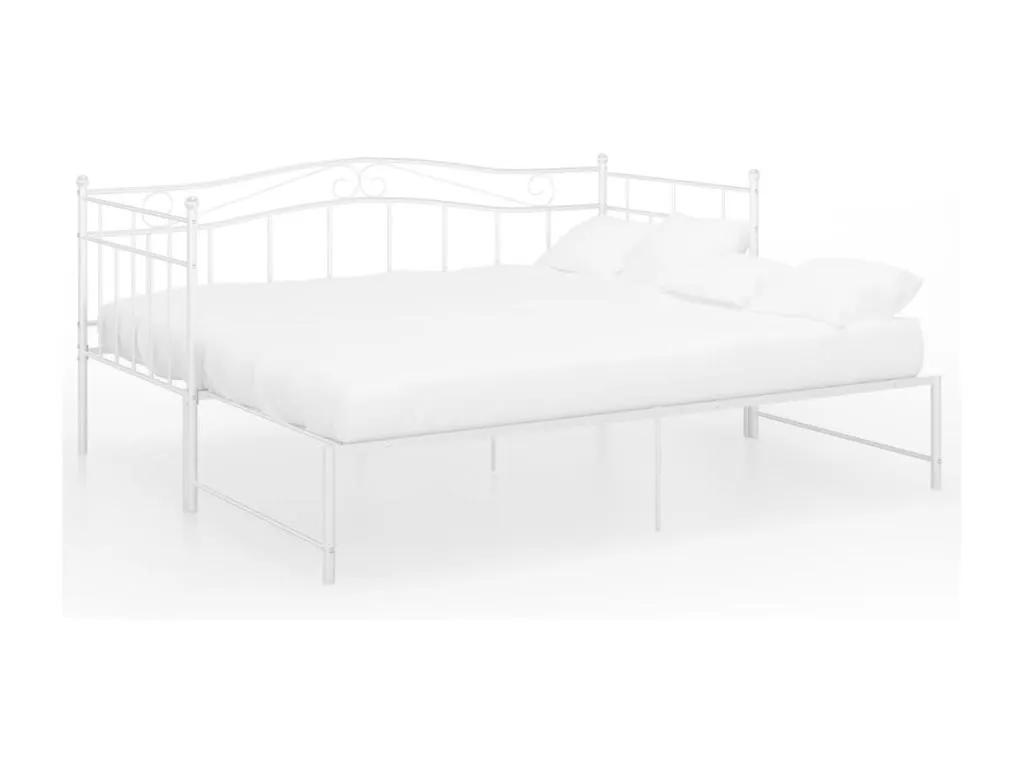 Estructura de sofá cama extraíble de Hogarmini blanco 90x200 cm cgpw28473