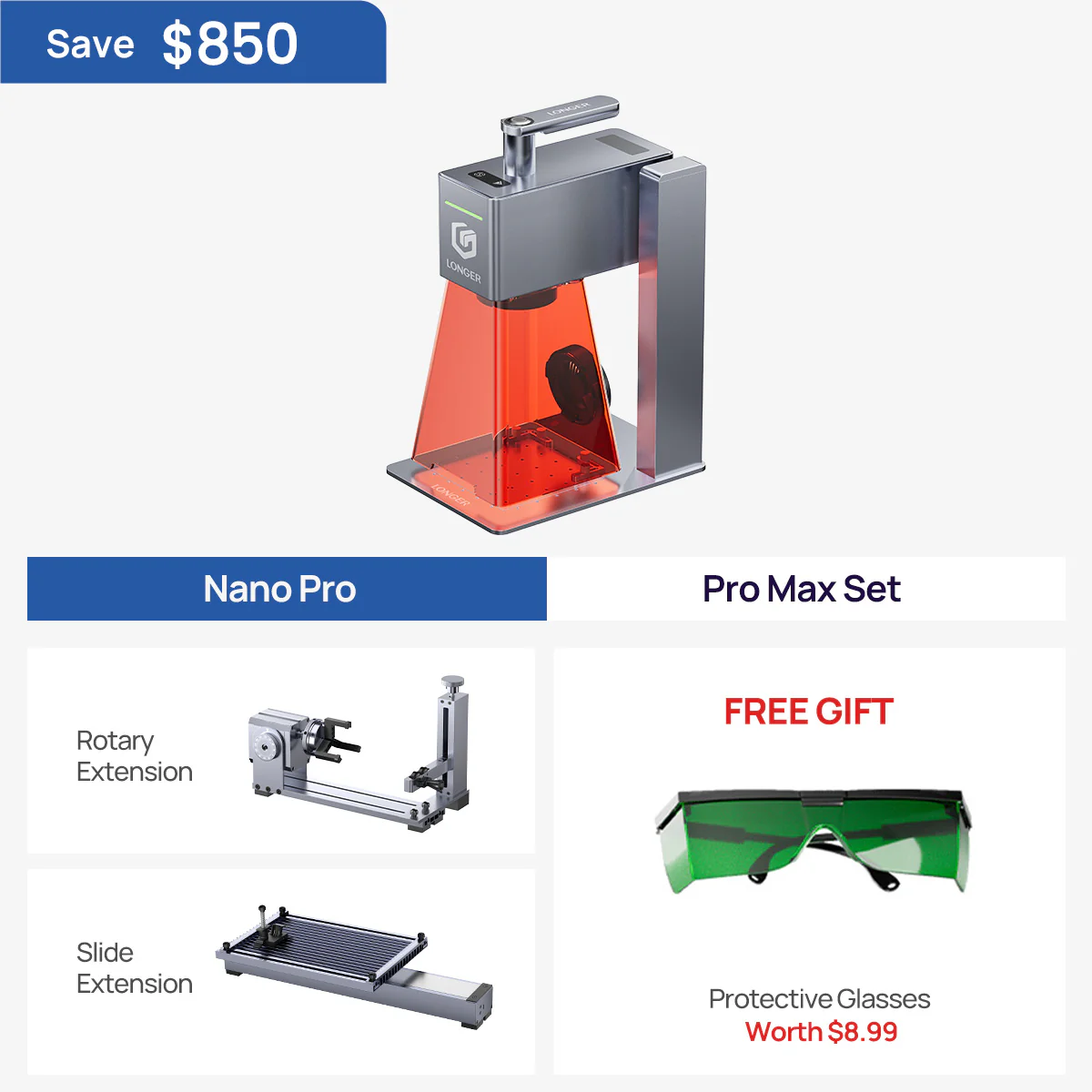 Longer Nano Pro 12W&Nano 6W Portable Laser Engraver