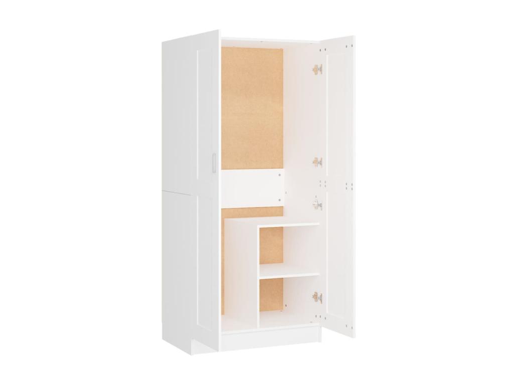 Armario de madera contrachapada blanco 82,5x51,5x180 cm