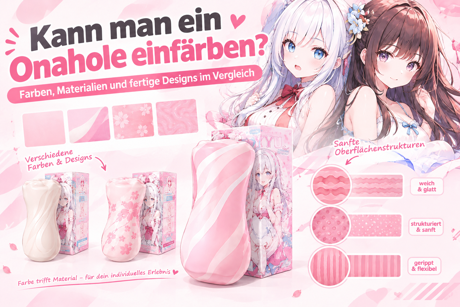 Kann man ein Onahole einfärben? Farbe, Material und sichere Alternativen | DR.YUU™ Ratgeber - Masturbator & Sexspielzeug