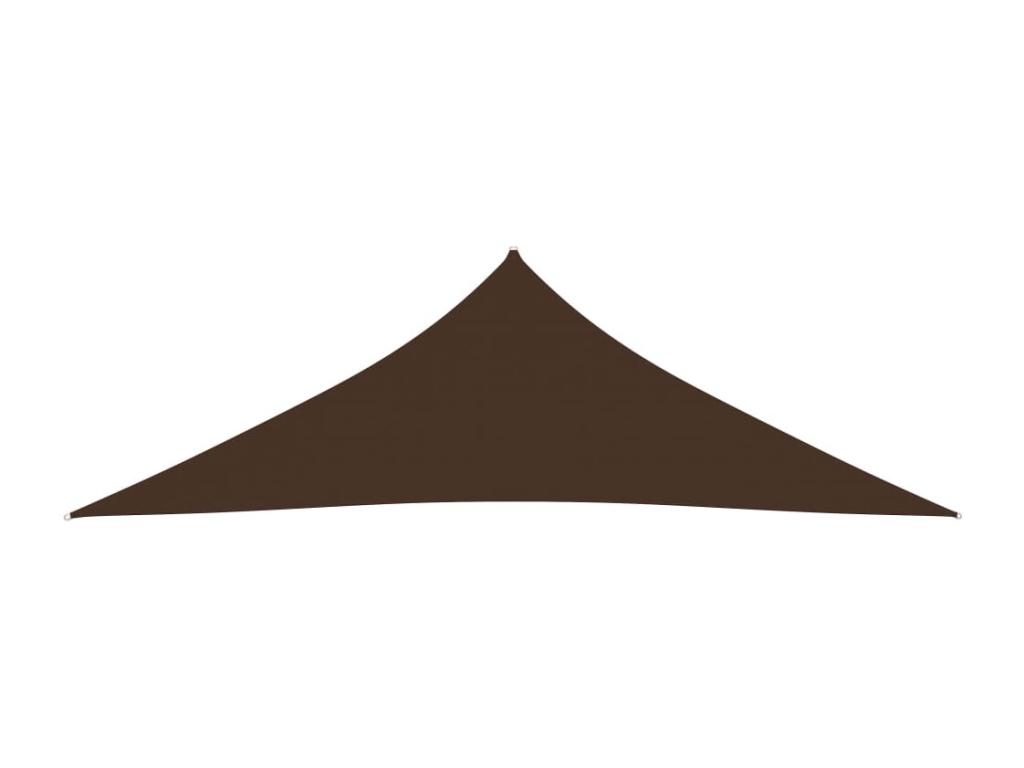 Vela parasol triangular tela oxford 4x4x5,8 m marrón
