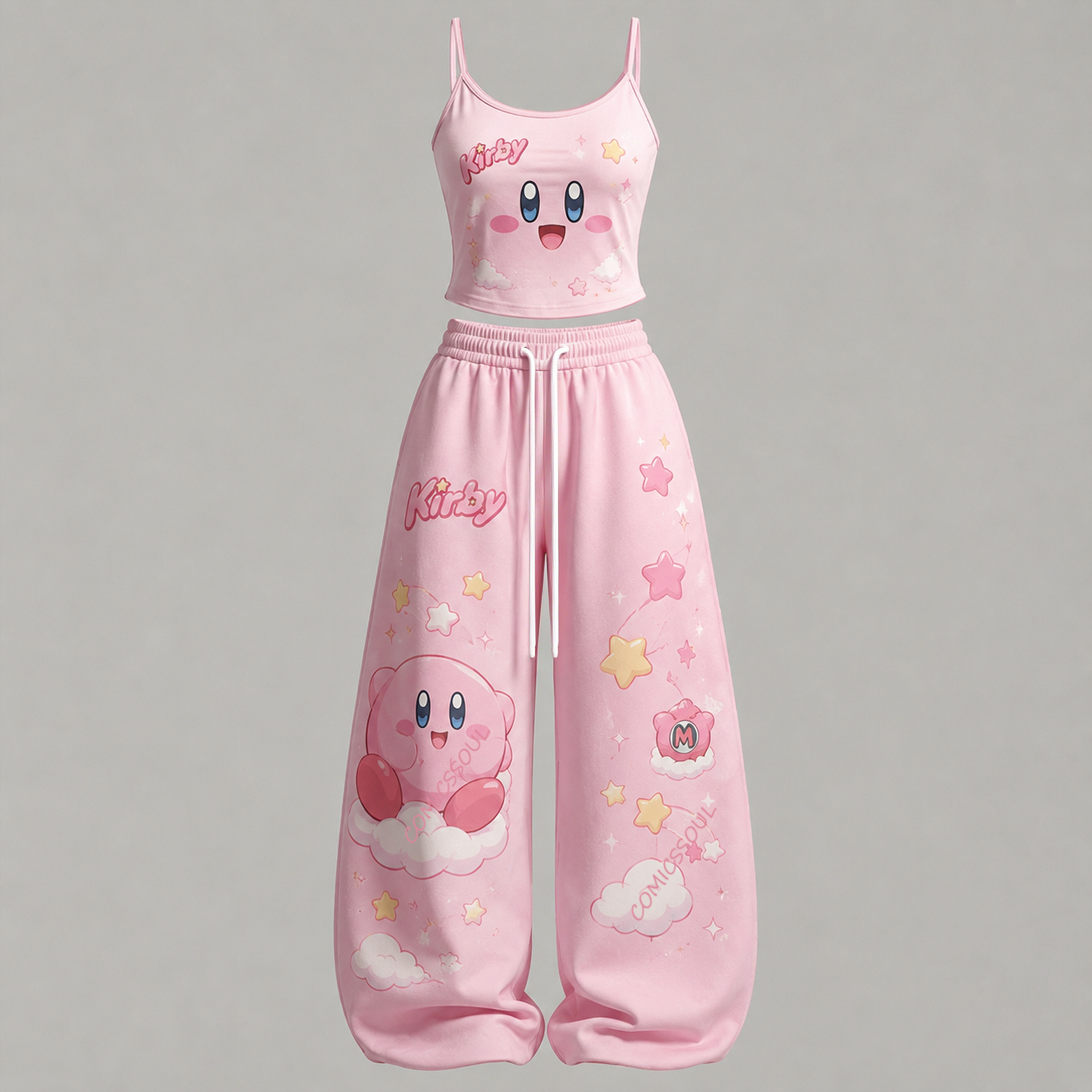 Kirby's Dream Land Top & Elasticated Trousers Two-Piece Set