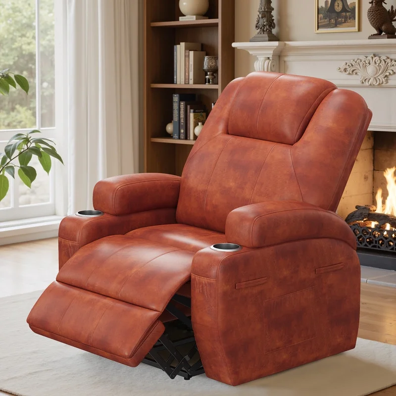 Lacoo power lift electric Massage recliner chair Oversized Single Sofa with Cup Holder for elderly,Black - Image 10