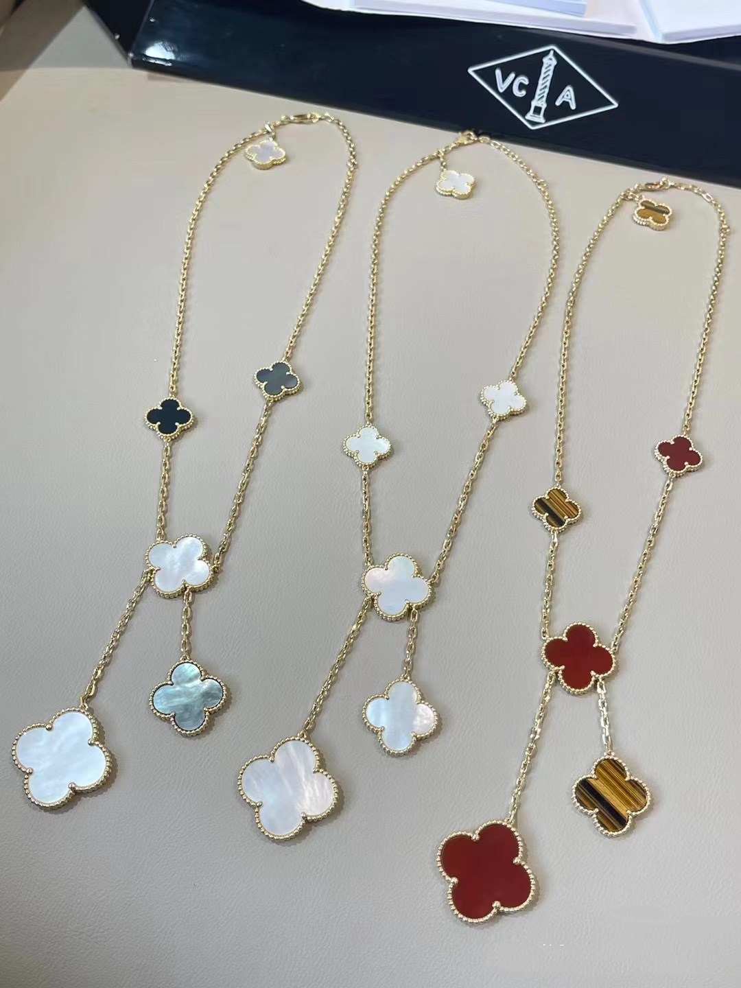 VCA Clover Magic Alhambra Necklace, 6 Motifs - Original Replica Club