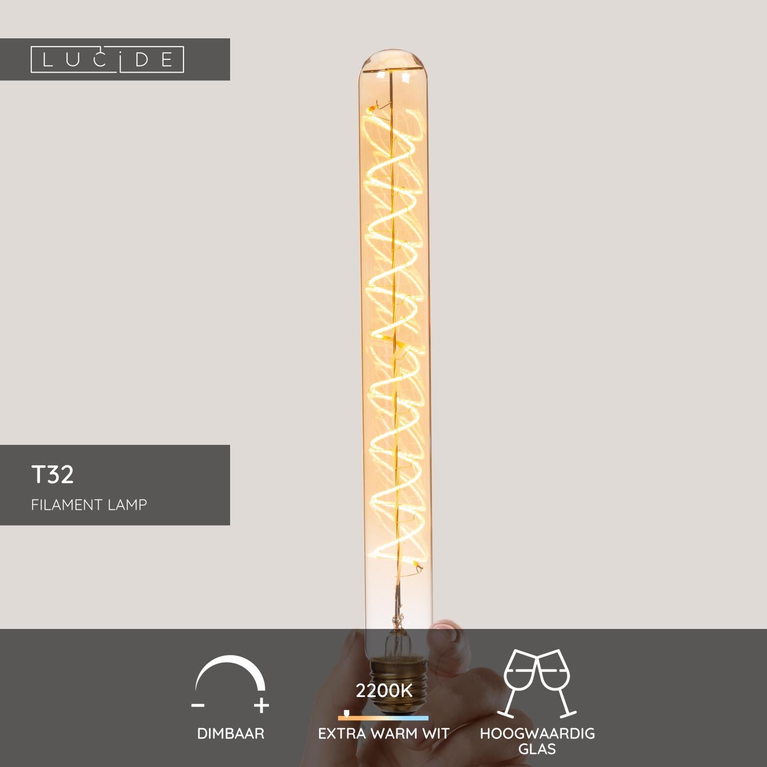 Lucide T32 Filament lamp - Amber