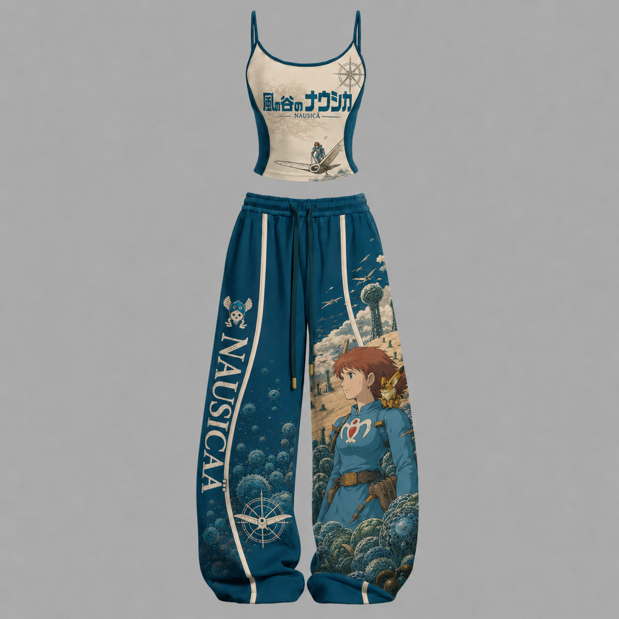 Castle in the Sky-Top & Elasticated Trousers Two-Piece Set TeeThreads Sustain the Scene with Custom Apparel