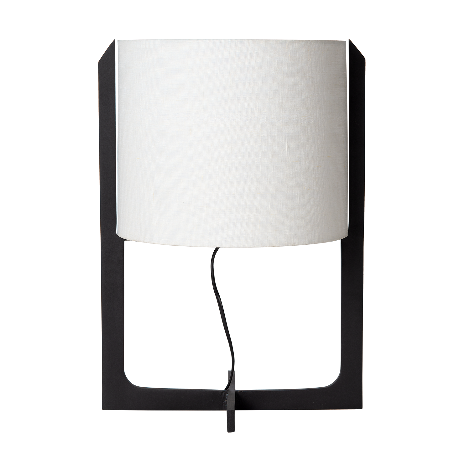 Atmooz Obidos Tafellamp – Ø30x50cm – Zwart – Linnen Kap – E27