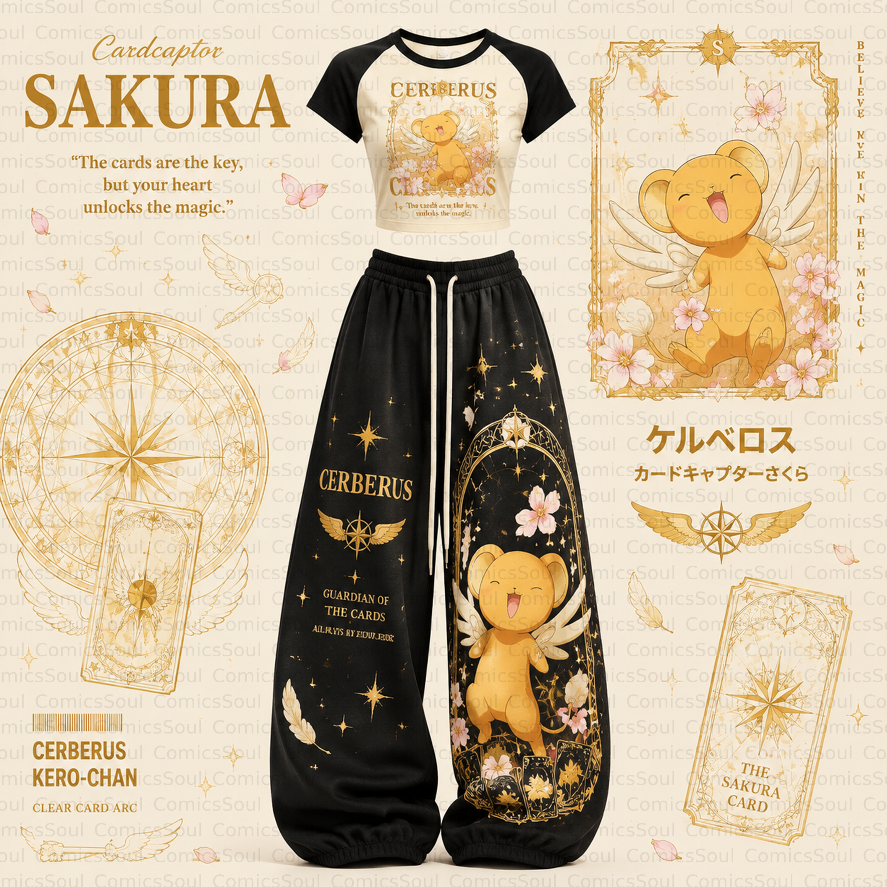 Cardcaptor Sakura T-Shirt & Elasticated Trousers Two-Piece Set TeeThreads Sustain the Scene with Custom Apparel