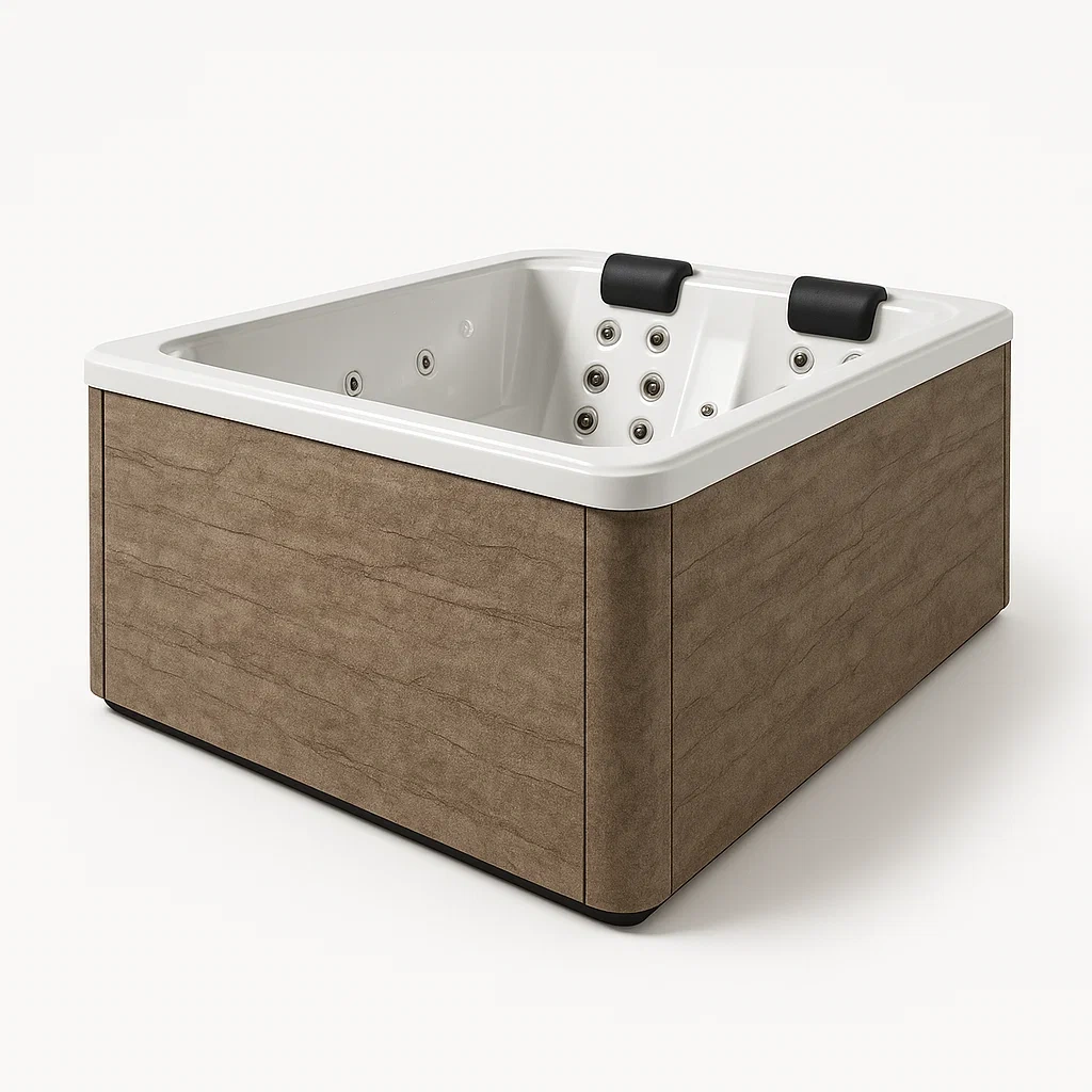 Spas rígidos 185x145x85 cm 2 plazas rectangular beige/blanco jlnwLYn433vR