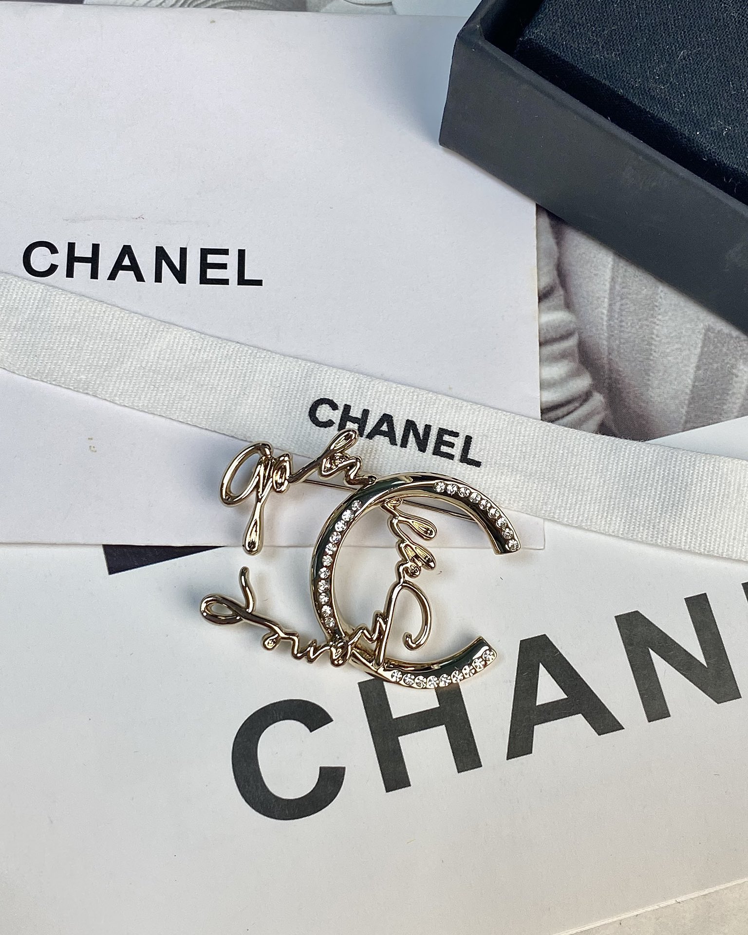 Chanel Monogram Half CC Brooch - Original Replica Club