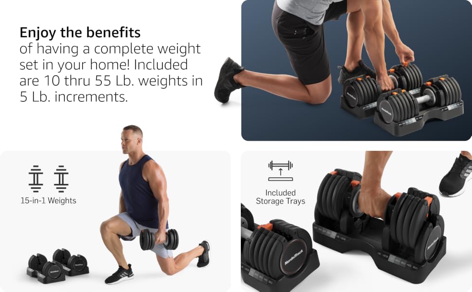 Enjoy the benefits of having a complete weight set in your home!