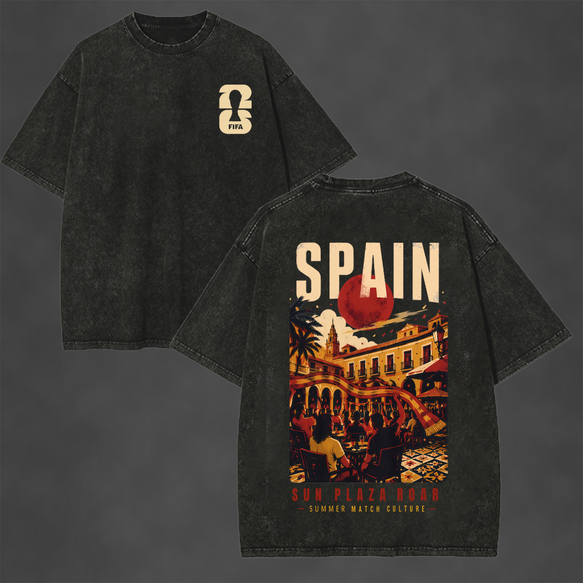 Sun Plaza Roar Printed Unisex Washed T-Shirt