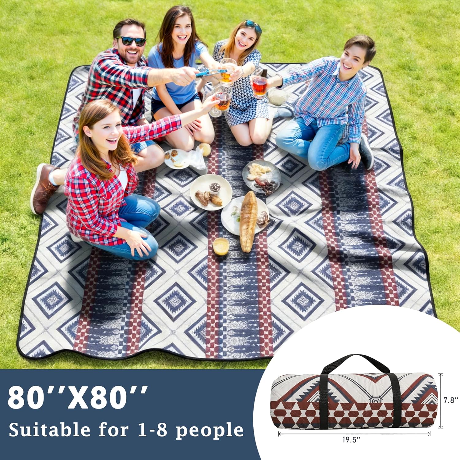 Outdoor Table Mat Waterproof Thickened Portable Home Outdoor Spring Outing Camping Mat Blanket