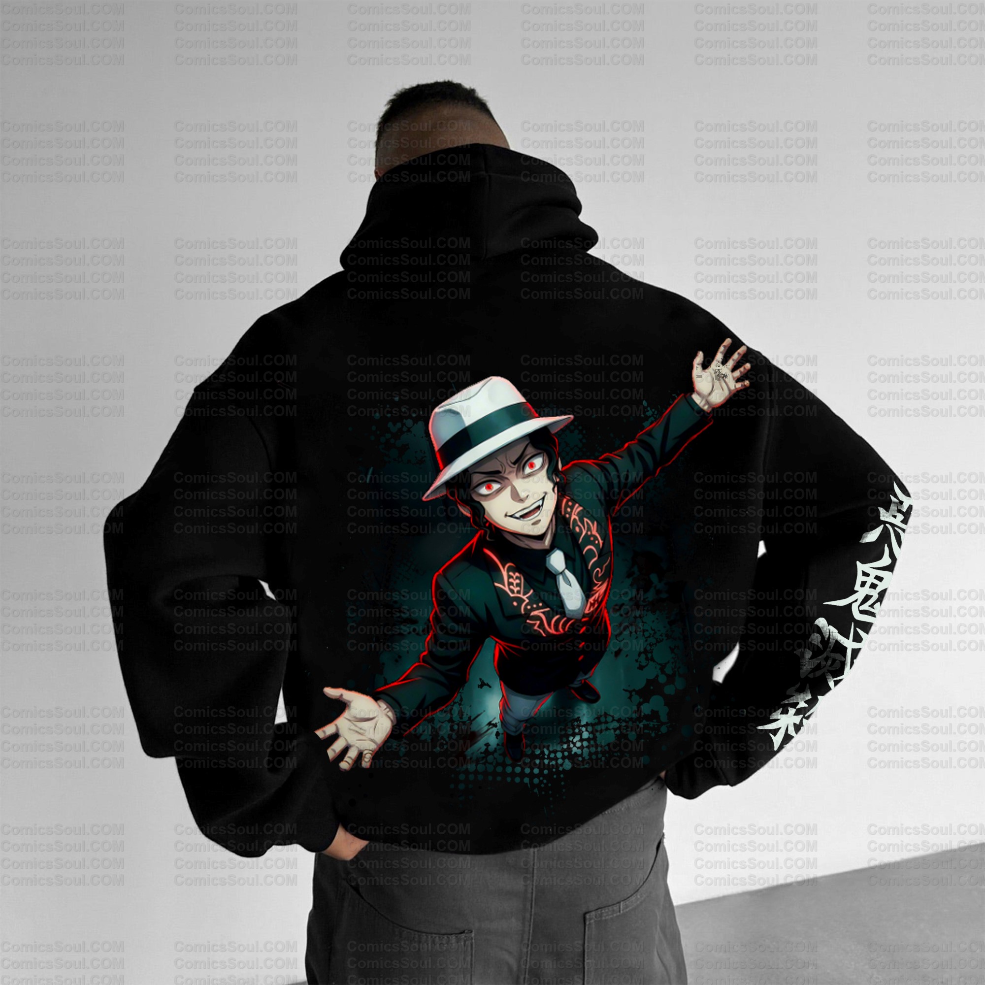 Plus Velvet Unisex Anime Graphic Streetwear Vintage Hoodie