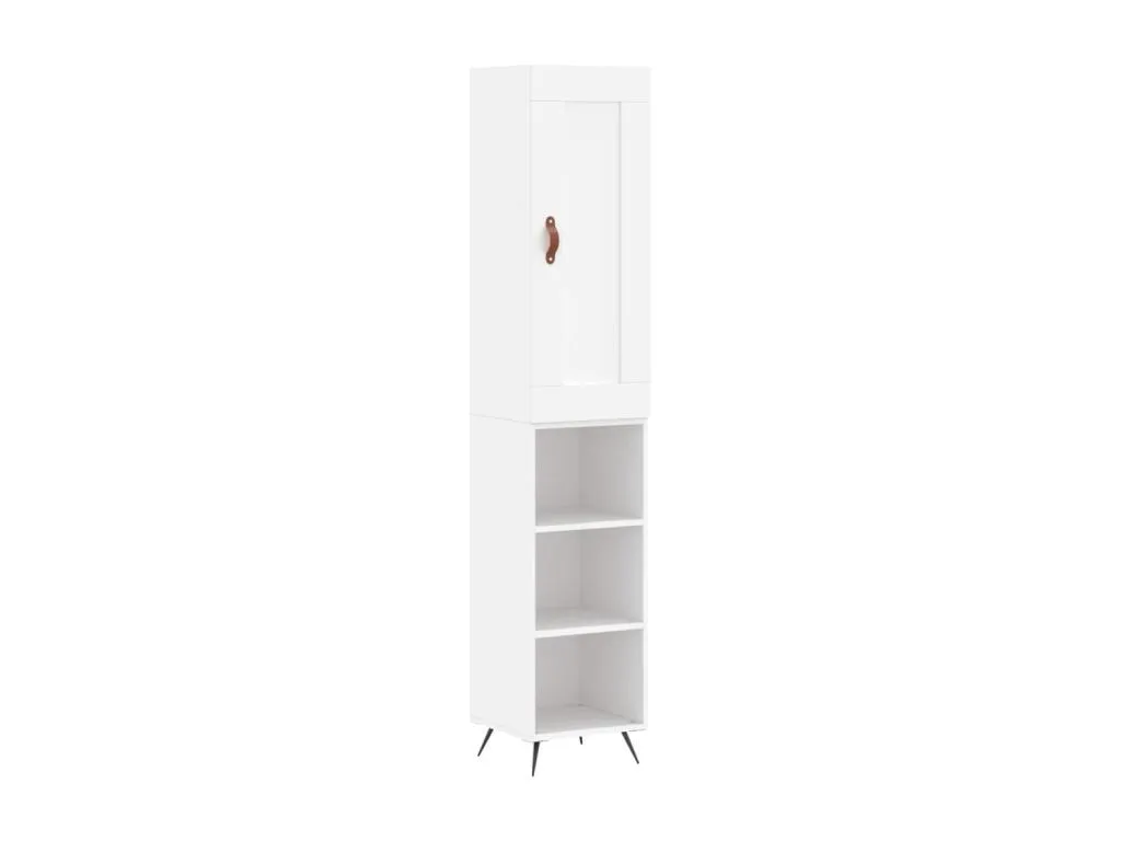 Armario alto Biocasahogar en madera blanca de ingeniería 34.5x34x180 cm IC5076258