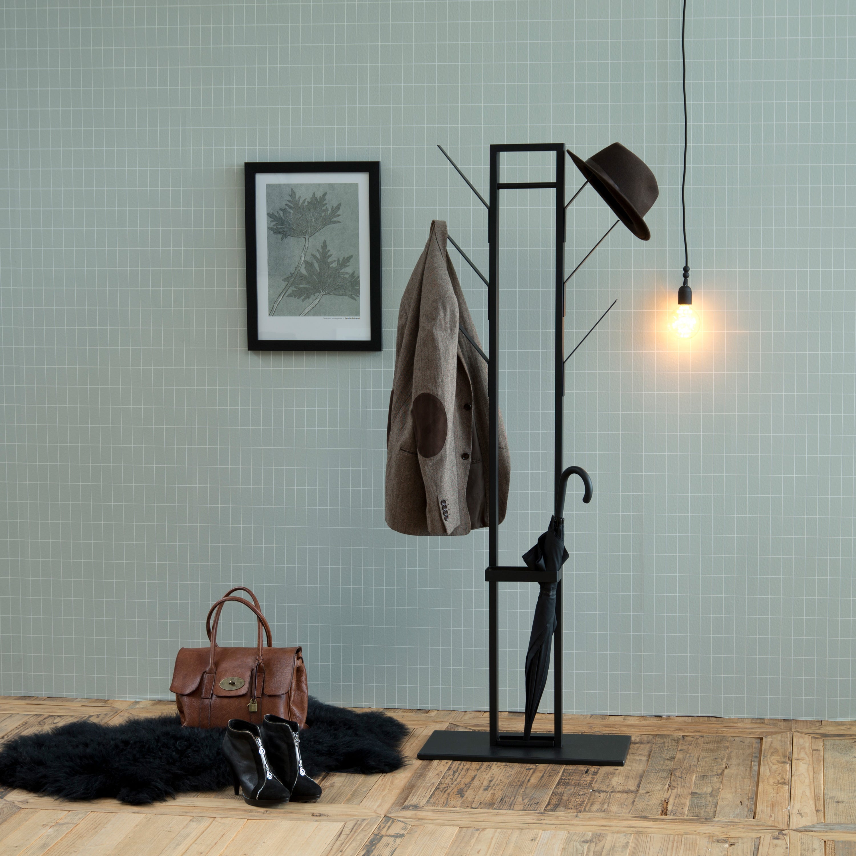 by fonQ basic Jonas Staande Kapstok - Zwart