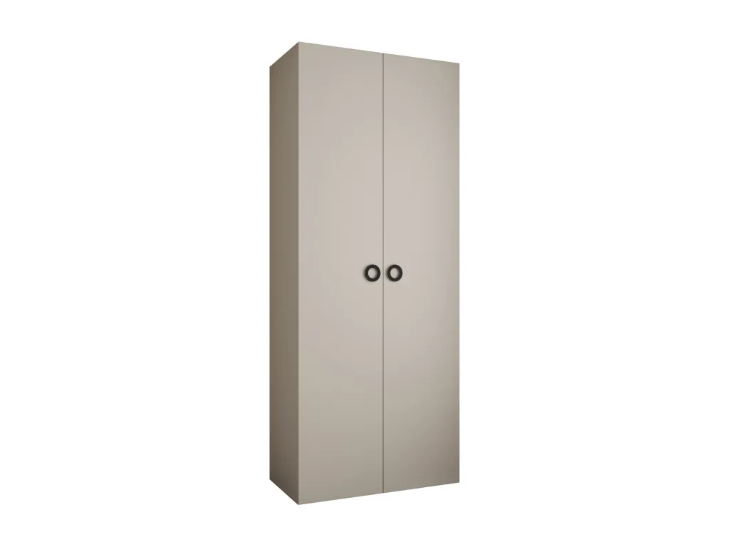Armario Nidovia batiente de 2 puertas 245,5x100x40 cm en cachemira y negro xfr3430888