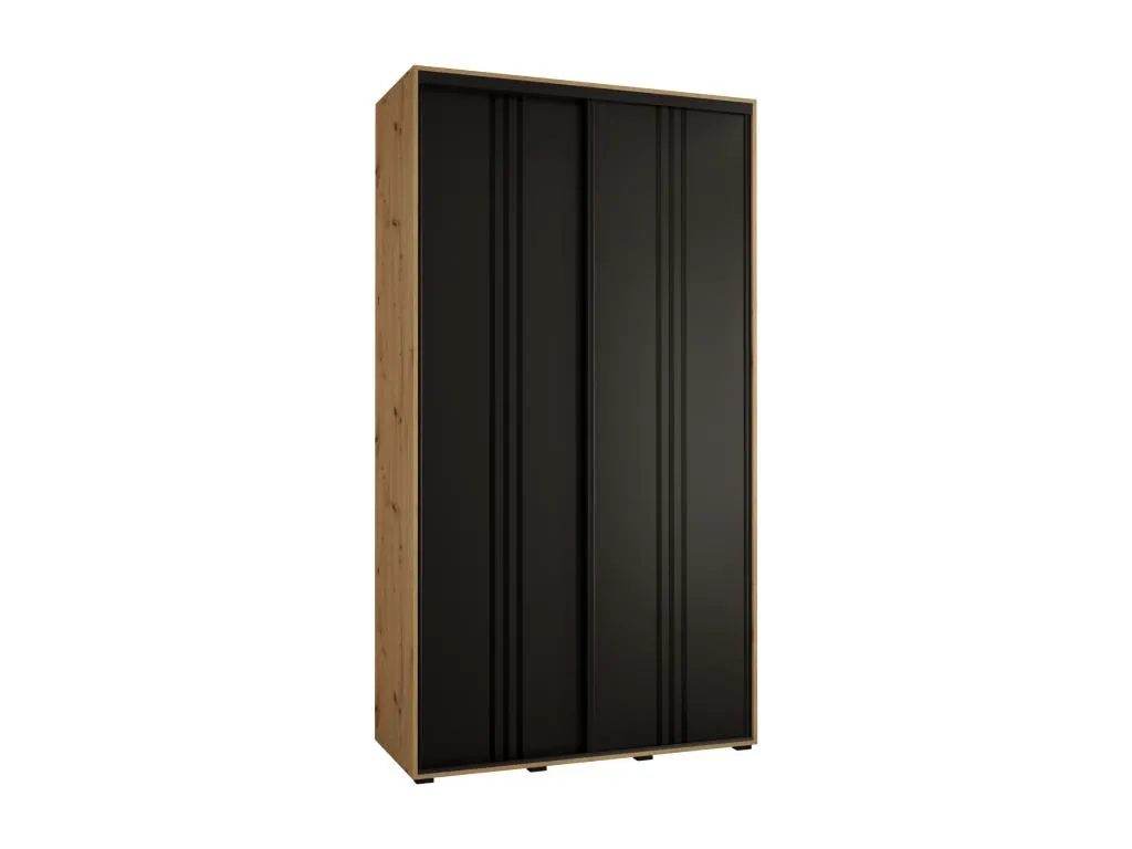 ARMARIO Banakdecoracion 6 DE PUERTAS CORREDERAS 235.2/140/45 2 puertas (Artisan/Negro/Negro) 41491XERZ