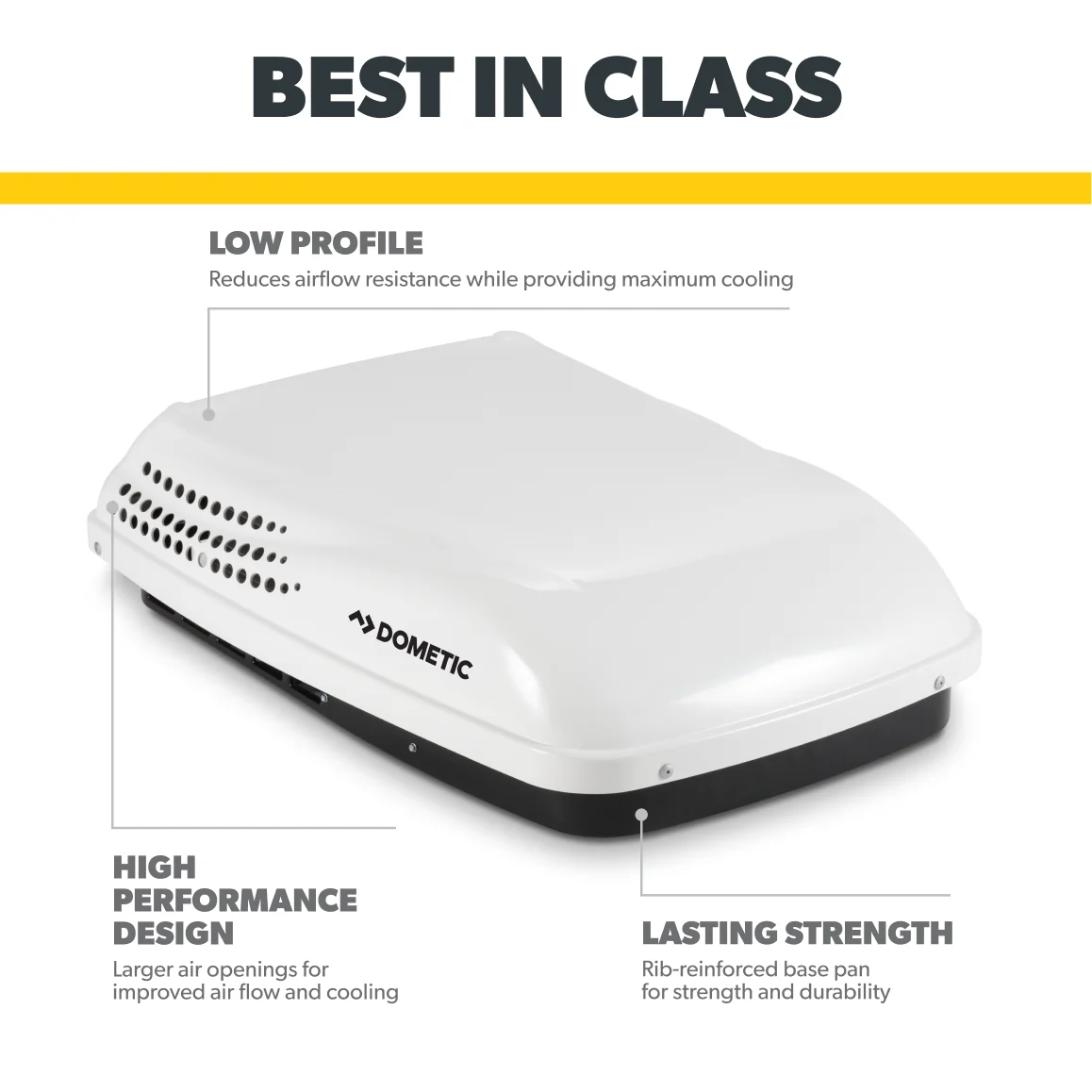 Dometic Penguin II 11000 BTU Rooftop Air Conditioner, White