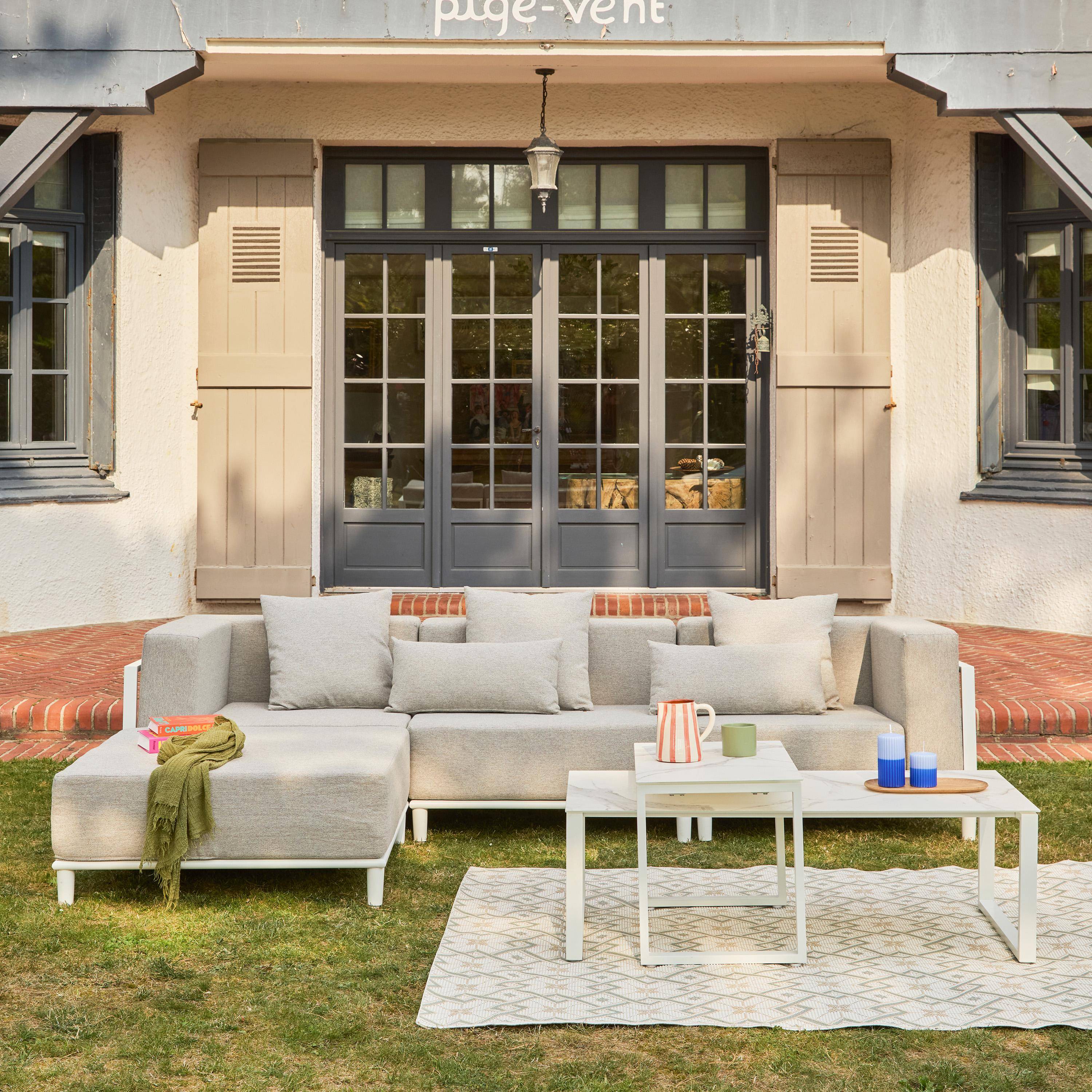 Oriva - Conjunto de muebles de jardín modular de aluminio,  4 plazas