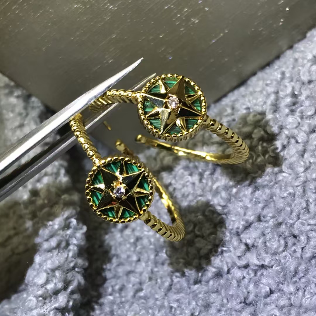Dior Hoop Rose Des Vents Earrings - Original Replica Club
