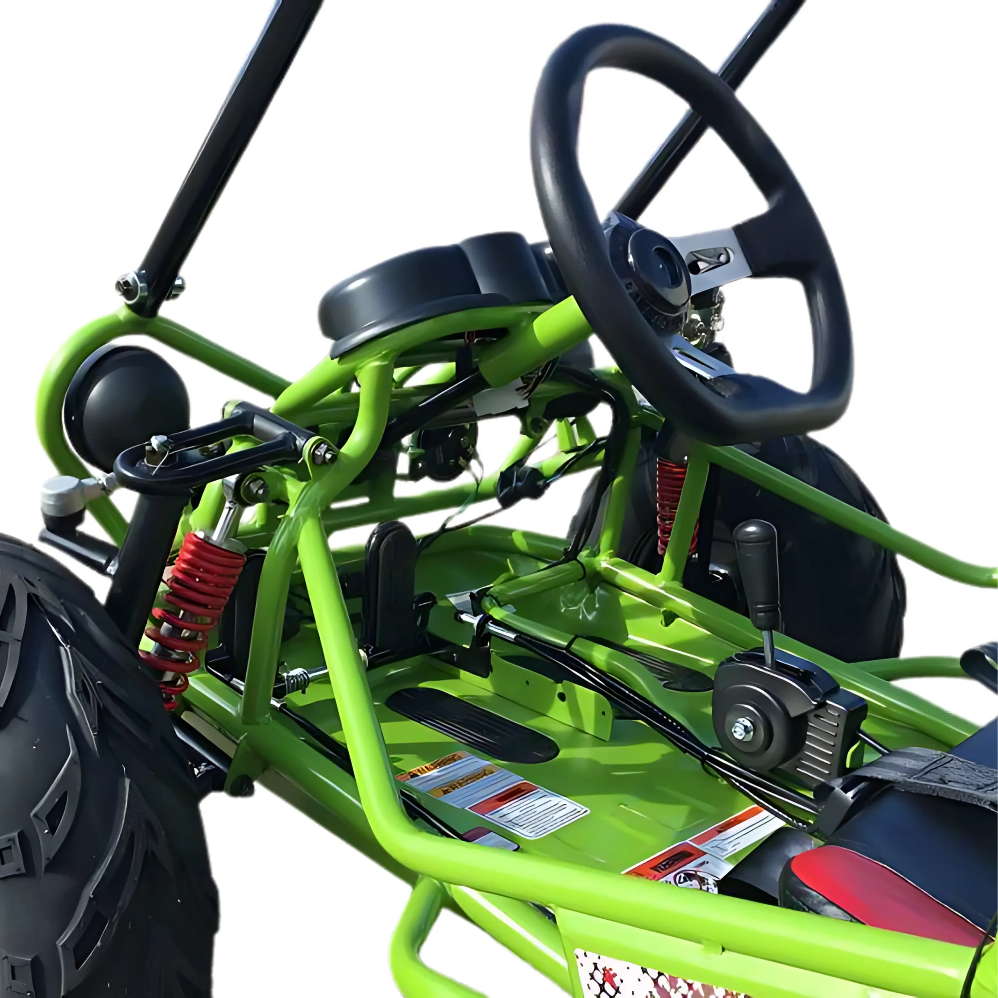 Trailmaster Ultra Mini XRX+ Go Kart Buggy, High Back Seats, Adjustable for Younger Riders, Throttle Limiter and Kill Remote. with Pre-Assembled Version Now! (Plus, Green) - Image 4