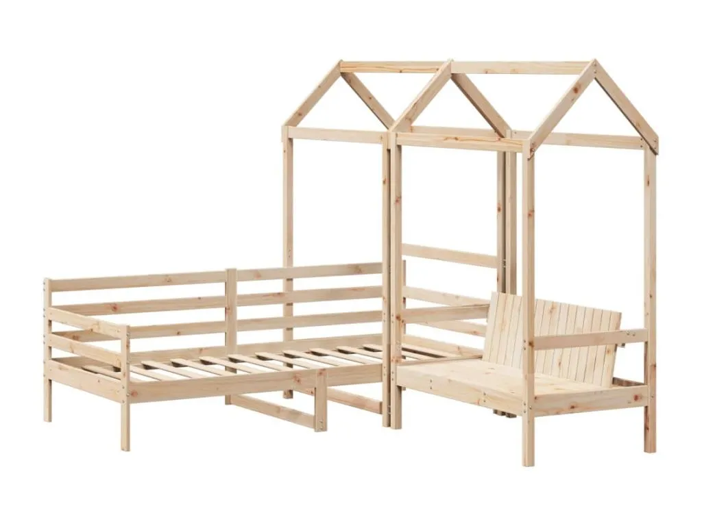 Set de sofá cama con banco y techo Hogarve maciza Hogarve 90x200 cm deuu74647