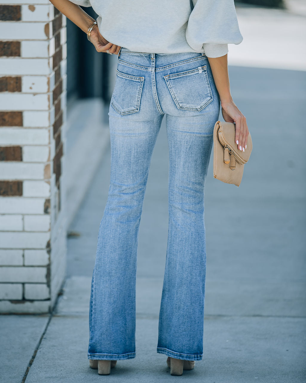 Genie Distressed Mid Rise Bootcut Jeans - Se7enfashion