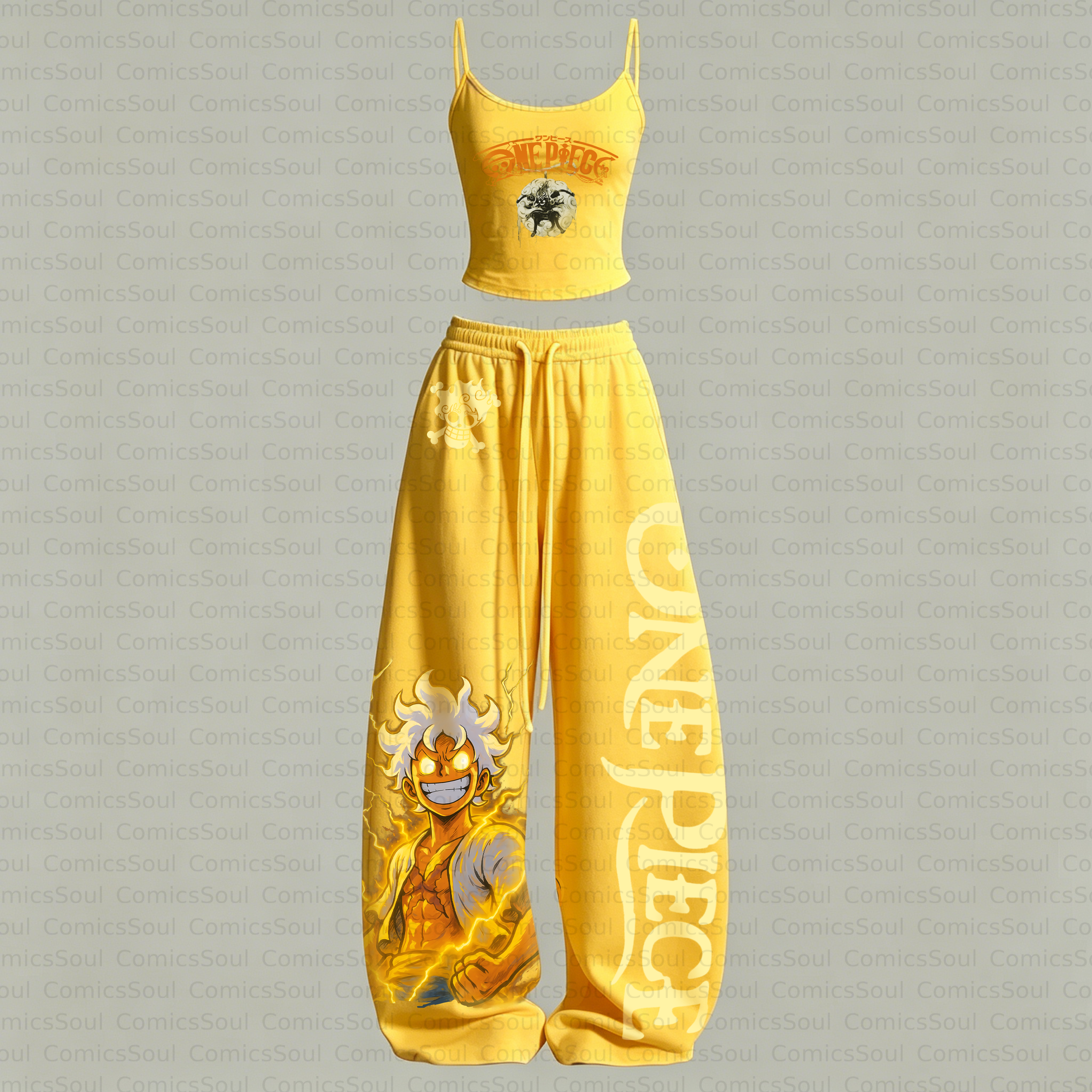 ONE PIECE Top & Elasticated Trousers Two-Piece Set
